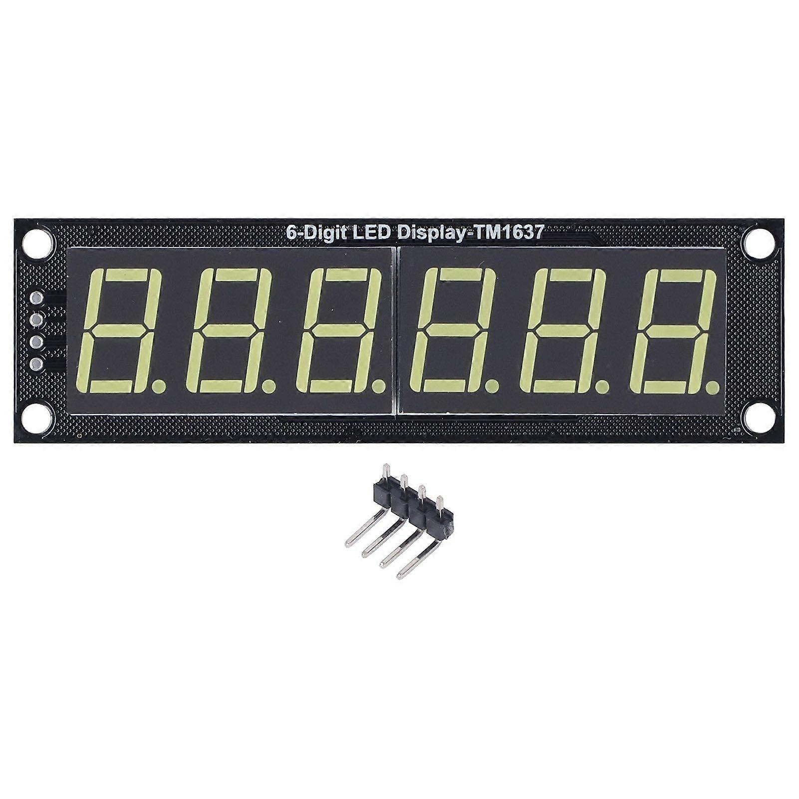 LED Display Digital Tube 6 Digit 7 Segment Decimal White Light Digital Display Module