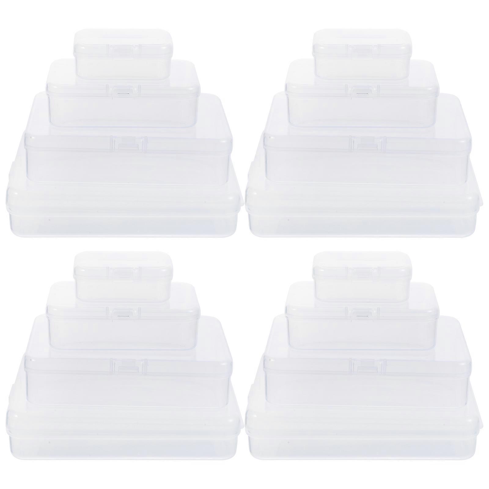 Clear Box Rectangular Storage Box for Versatile Storage 24Pcs Transparent Holder