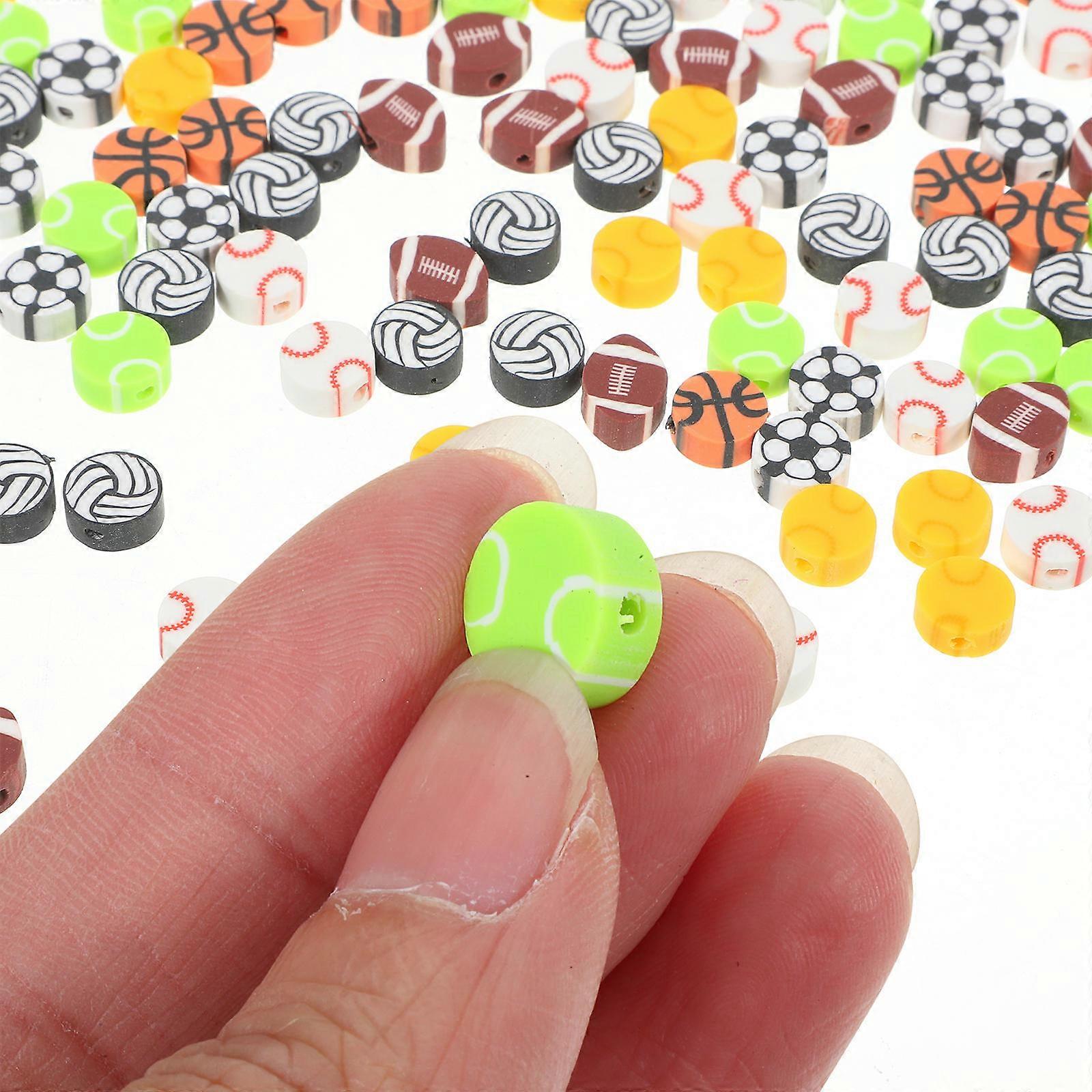 Jewelry Beads Ball Shape Assorted Color Soft Clay for Home Decorations 200Pcs