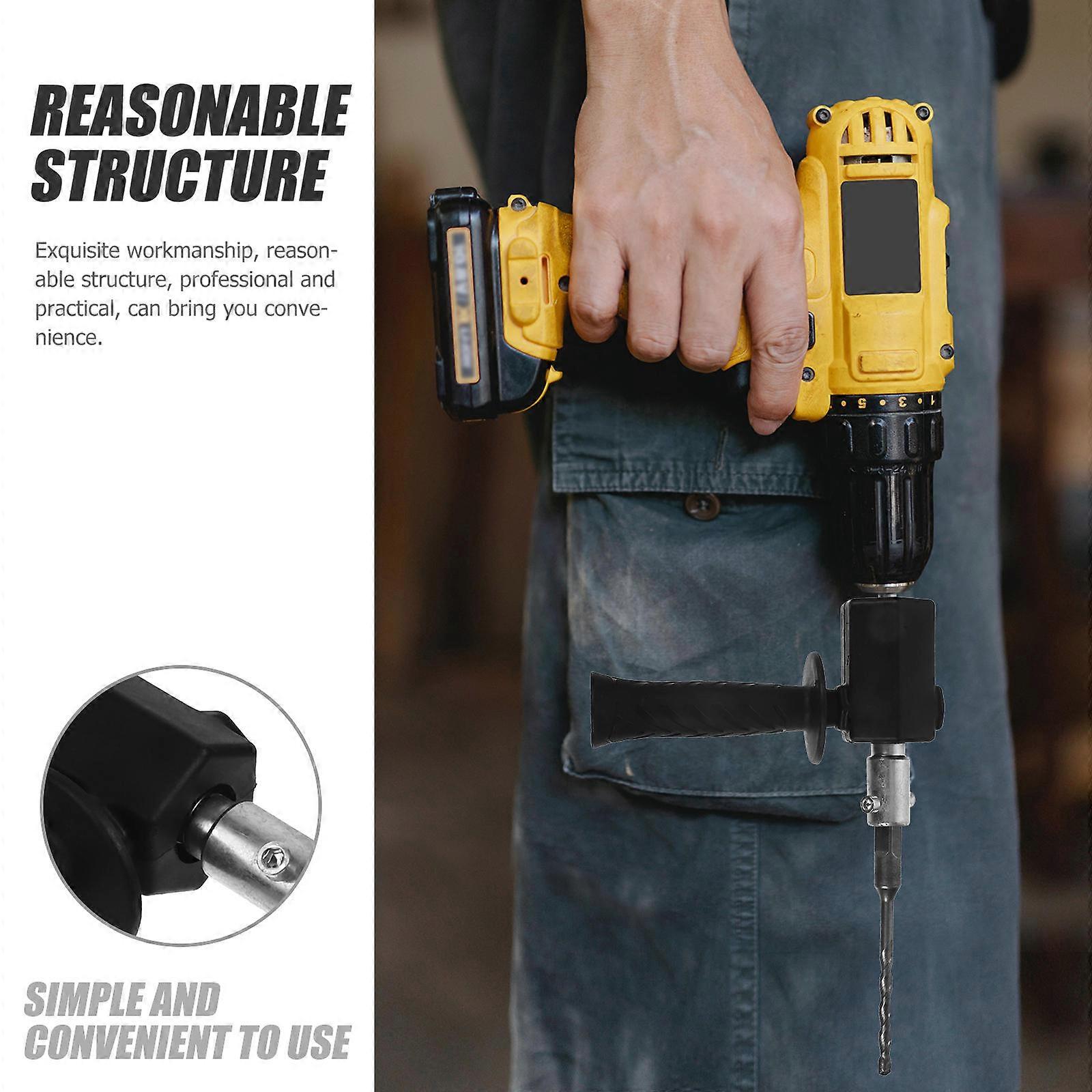 Hand Electric Drill Conversion Head Adapter for Grinding 1Set Black Tool