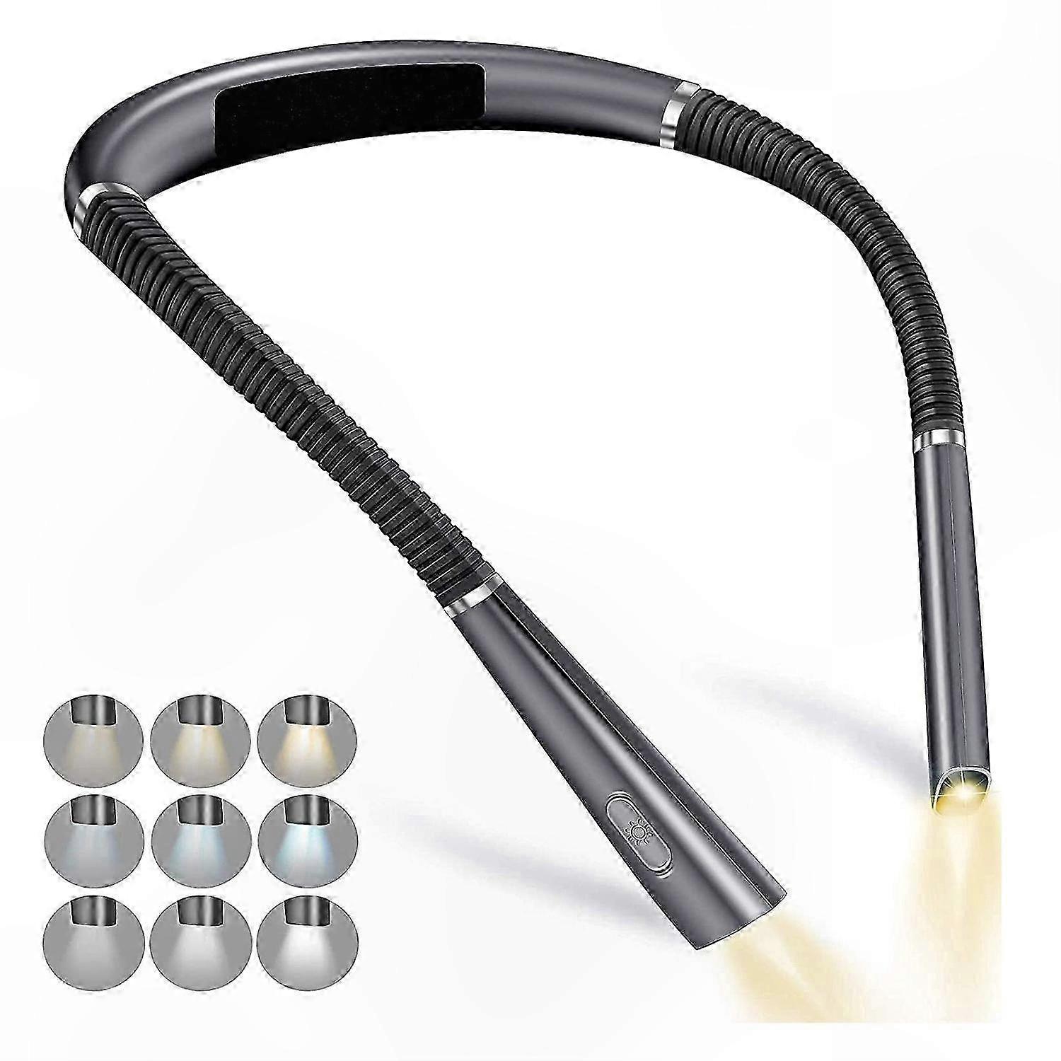 Rechargeable LED Book Light with Flexible Silicone Arms for Reading in Bed