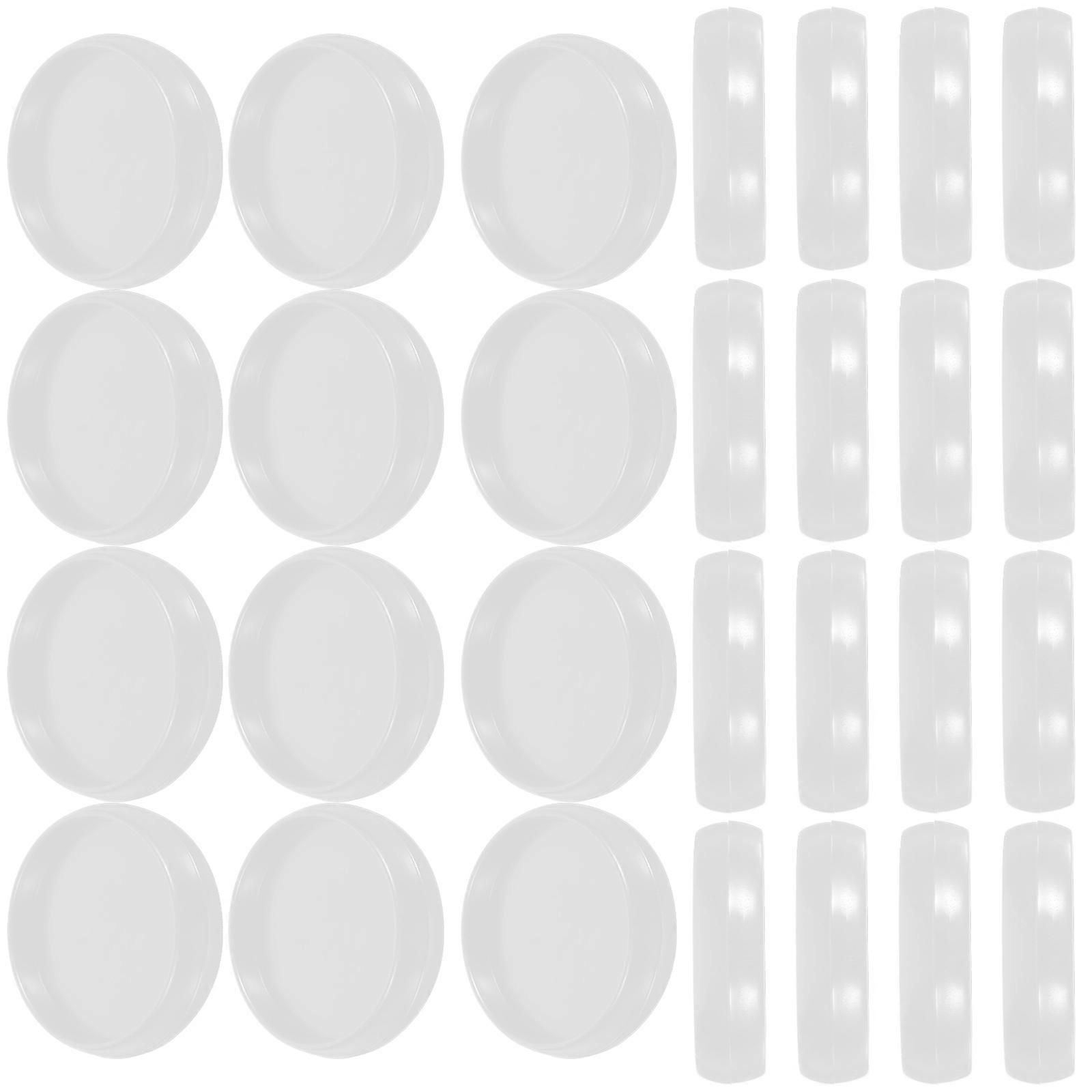 Plastic Binder Discs Loose Leaf Binding Discs for Decoration 55Pcs White