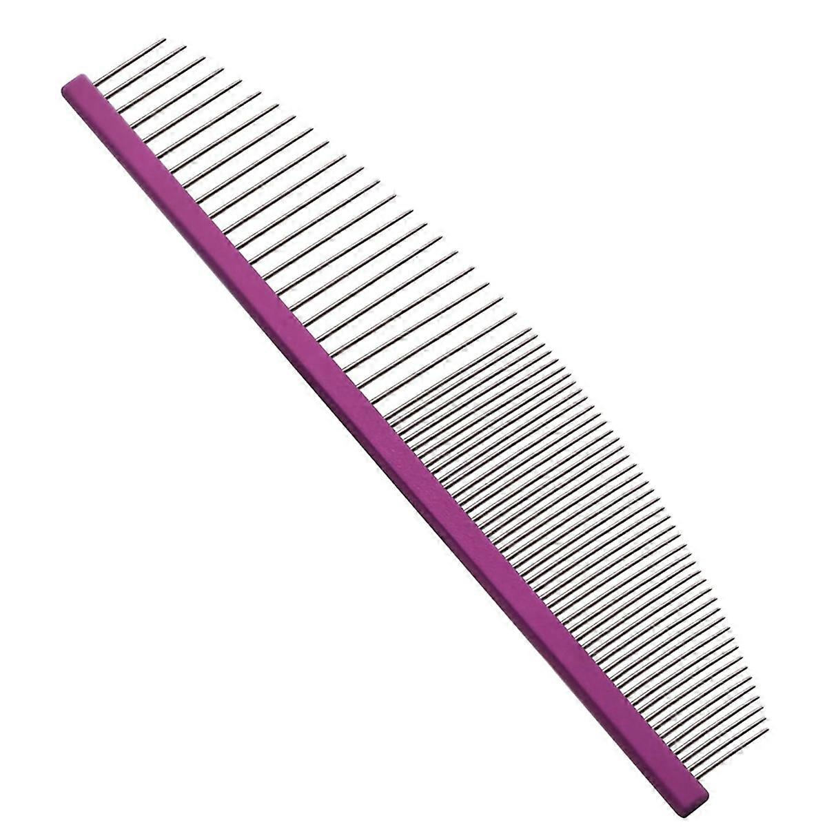 Crescent Coarse Grooming Pet Comb Wide/Fine Tooth Butter Comb for Dogs & Cats Removing Tangles