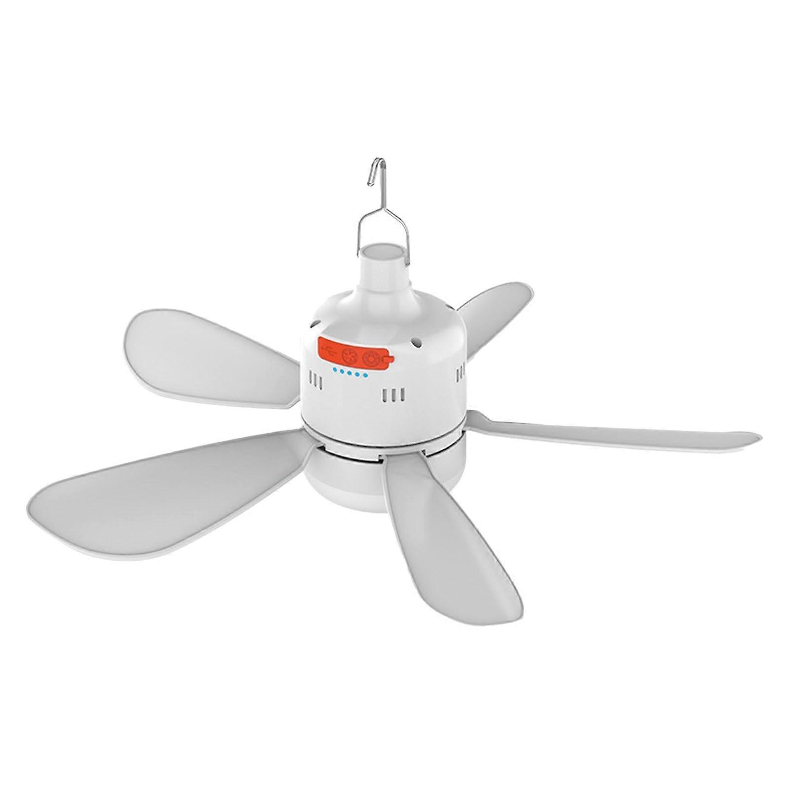 Rechargeable Fan Light Bulb Dimmable LED Ceiling Light With Remote PlugIn Ceiling Fan Light Model YTP394 White 44X15cm