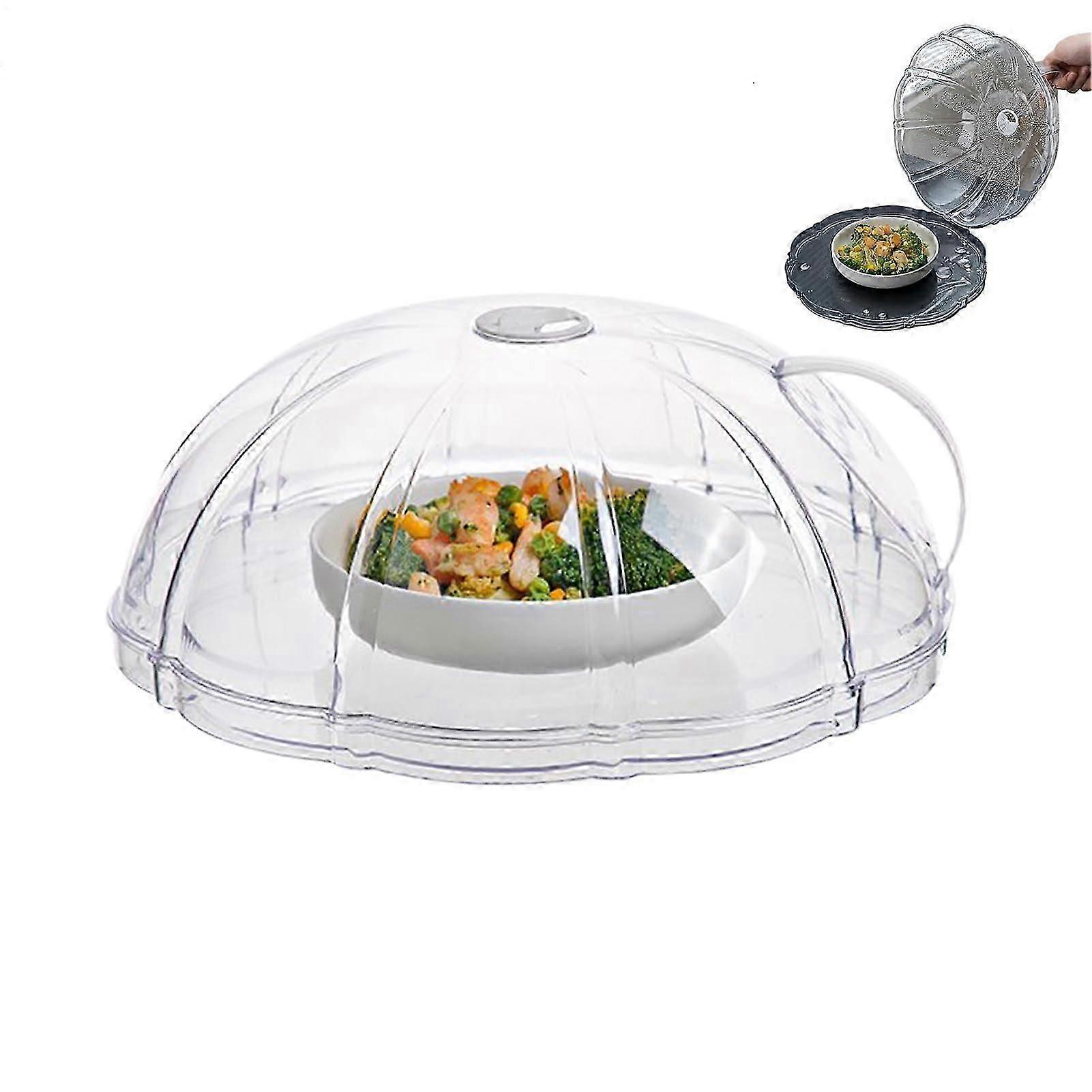 Microwave Cover for Food, Over Plate Lid with Handle, Splash Guard Made of Heatresistant Material for Household Microwaves With Chassis