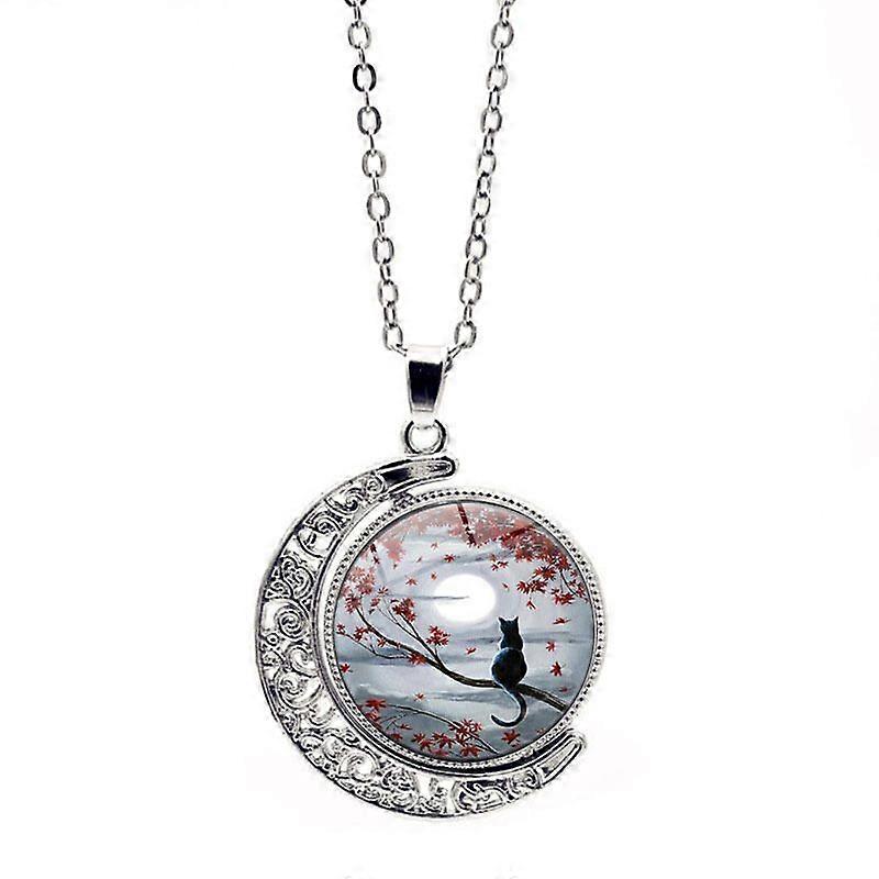 New Arrival Accessories: Rotating Moon Pendant Sweater Chain