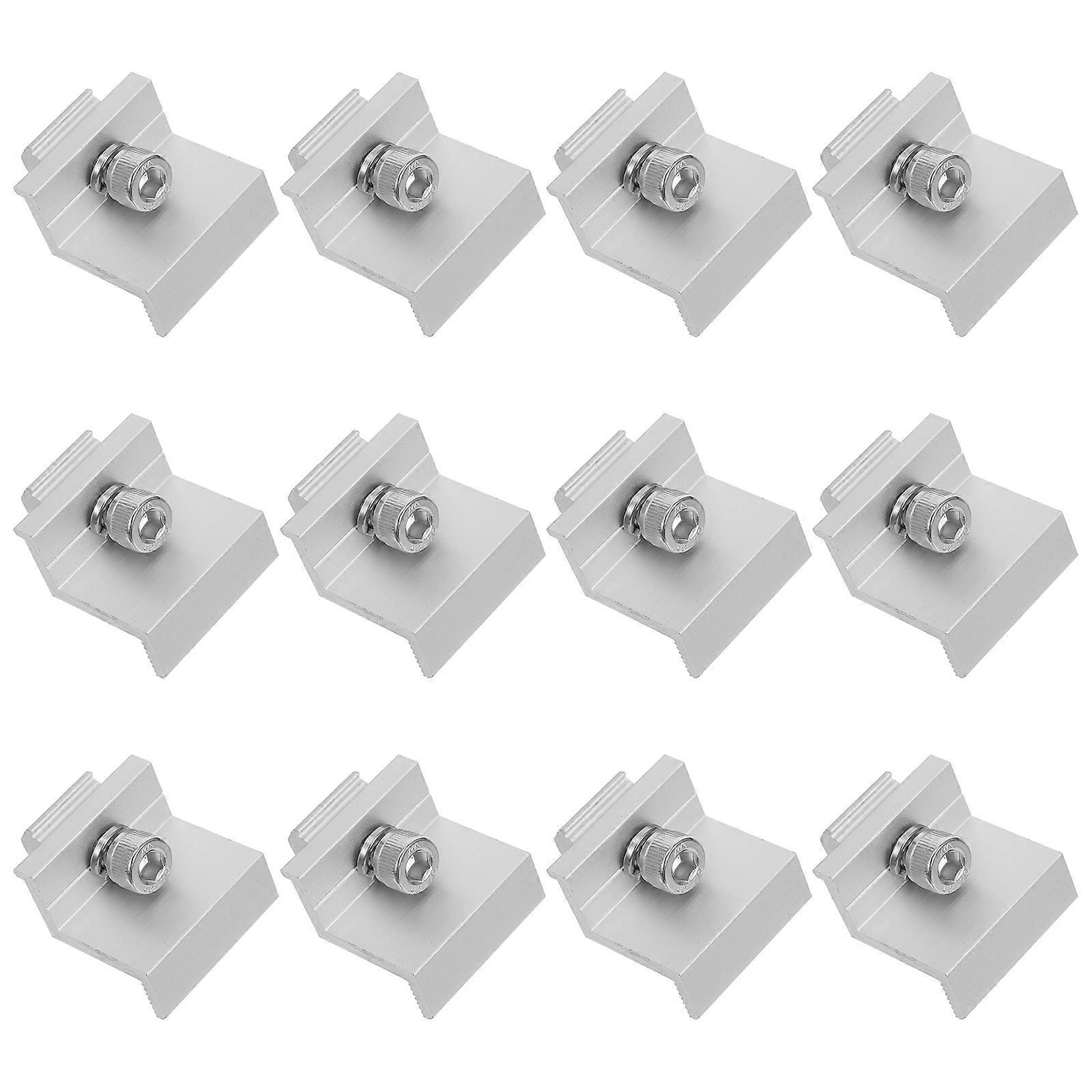 Metal Solar Panel Side Pressure Block Component for Reliable Fixing 12Pcs