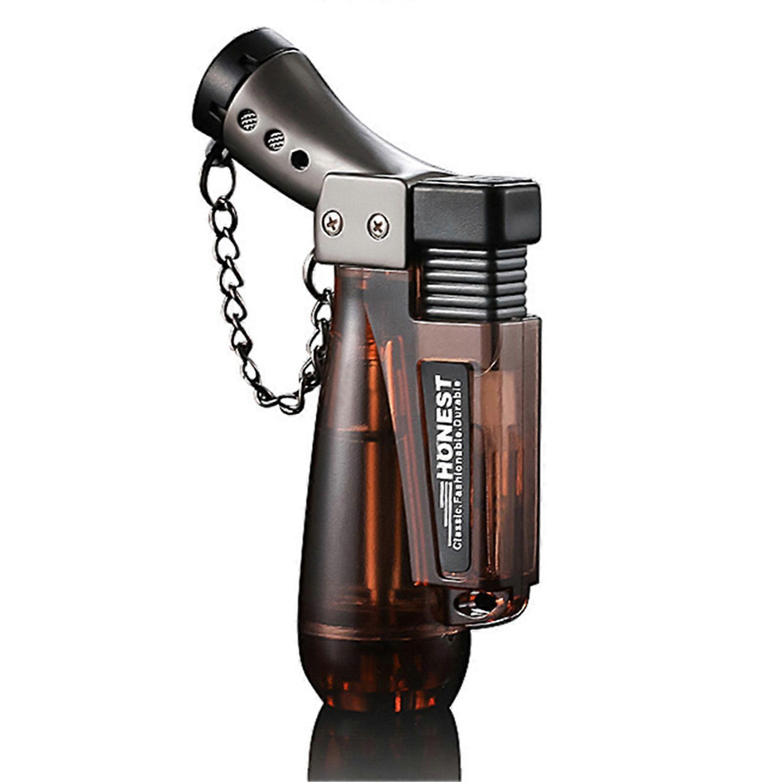 Transparent Butane Jet-Lighter for Professional Use Jet-Flame Windproof Butane Refills Portable Lighter for Home Diy Projects Craft Making