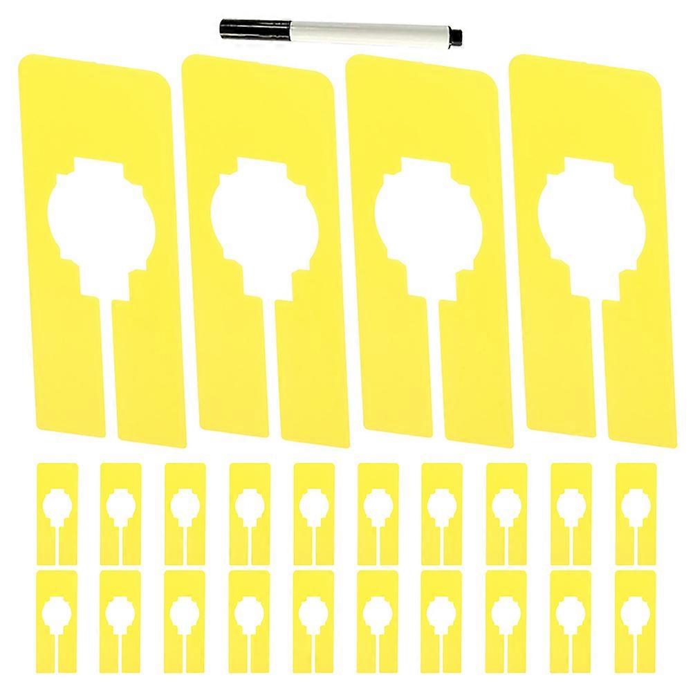 Reusable Wardrobe Dividers Hanging Closet Separators for 60Pcs Yellow Plastic