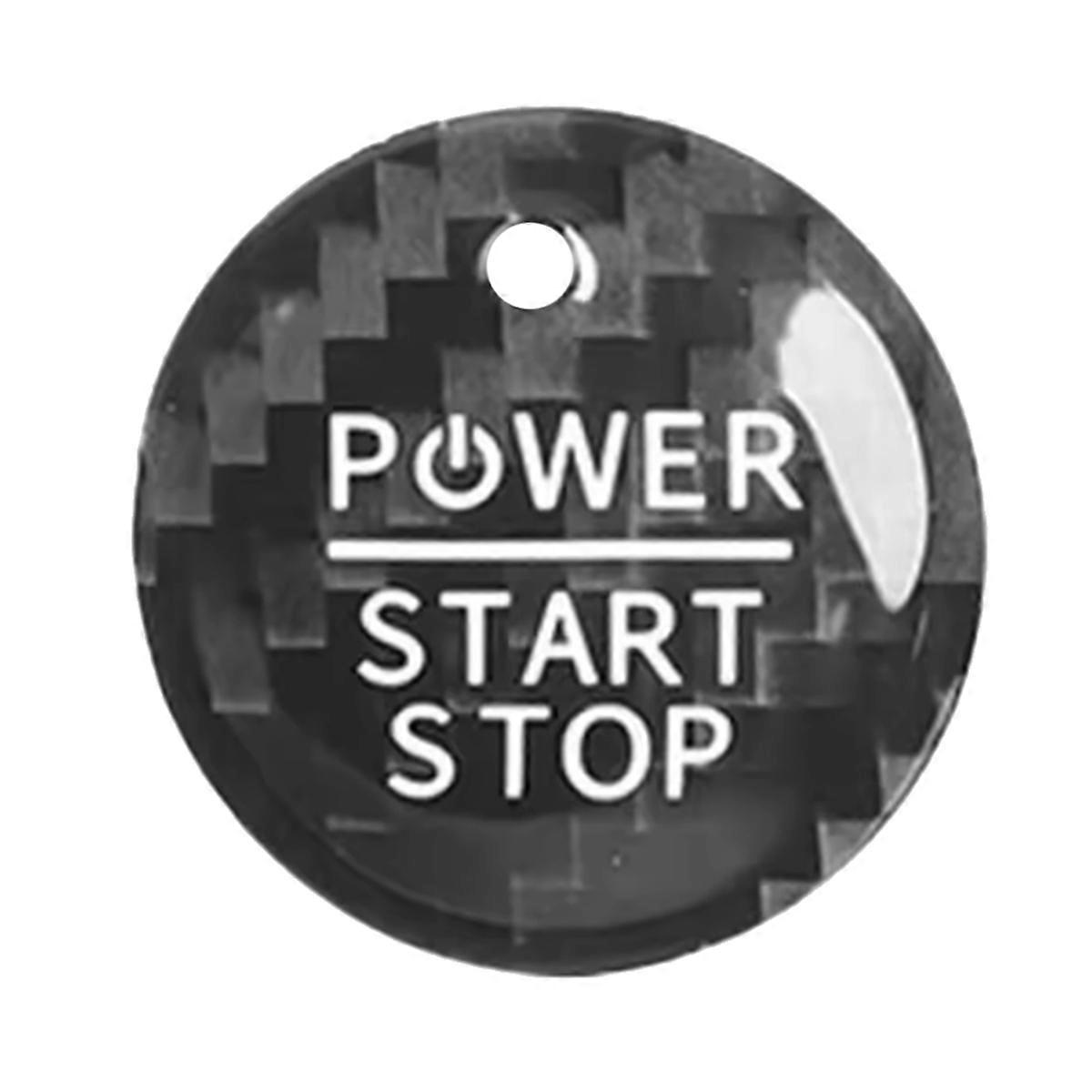 Car Engine Stop Button Real Carbon Fiber Trim Sticker Car Interior Accessories for Mach-E