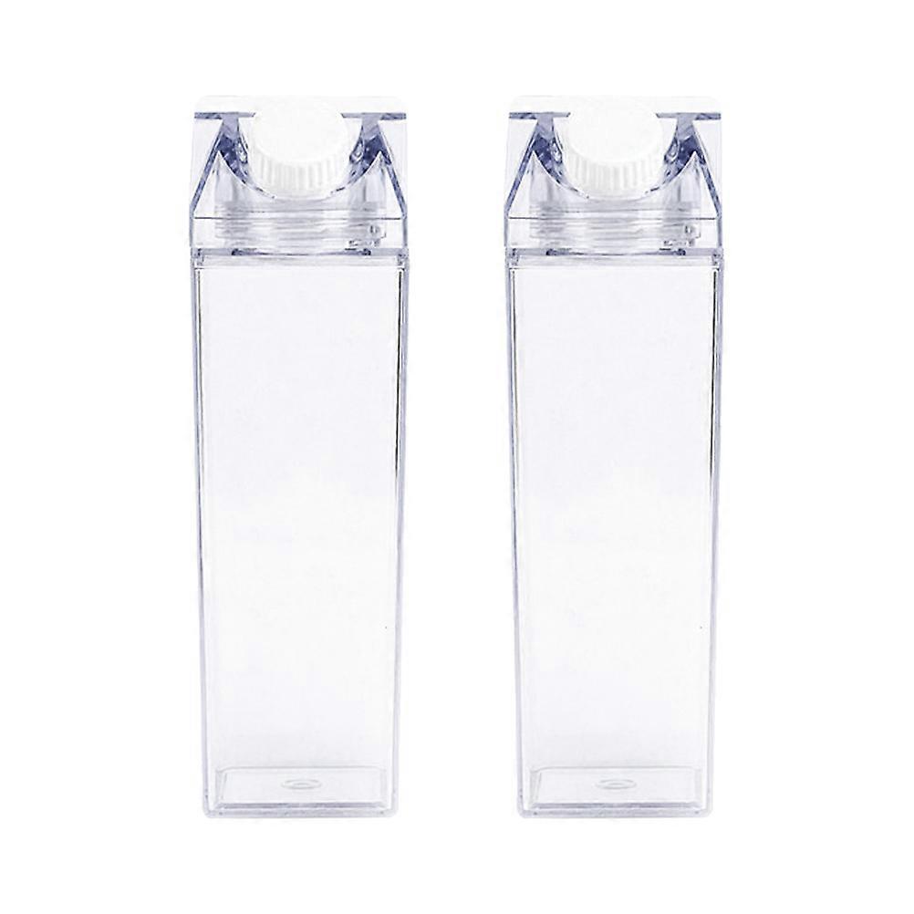 Milk Storage Bottles As Plastic for Milk Use 2Pcs Practical Beverage Containers