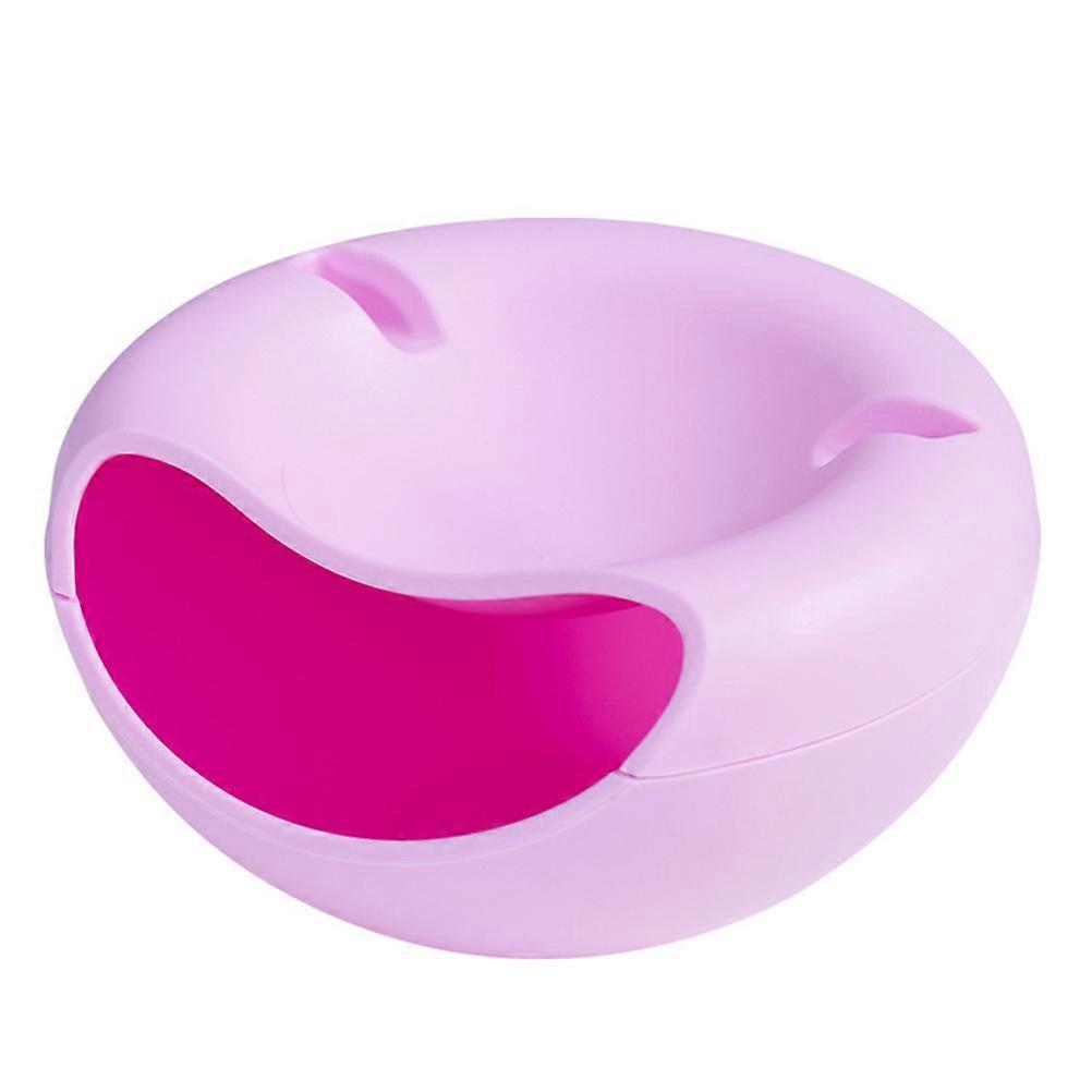 Snack Storage Box Dual-Layer Kitchen Utensil Tool for Candy Holding Pink