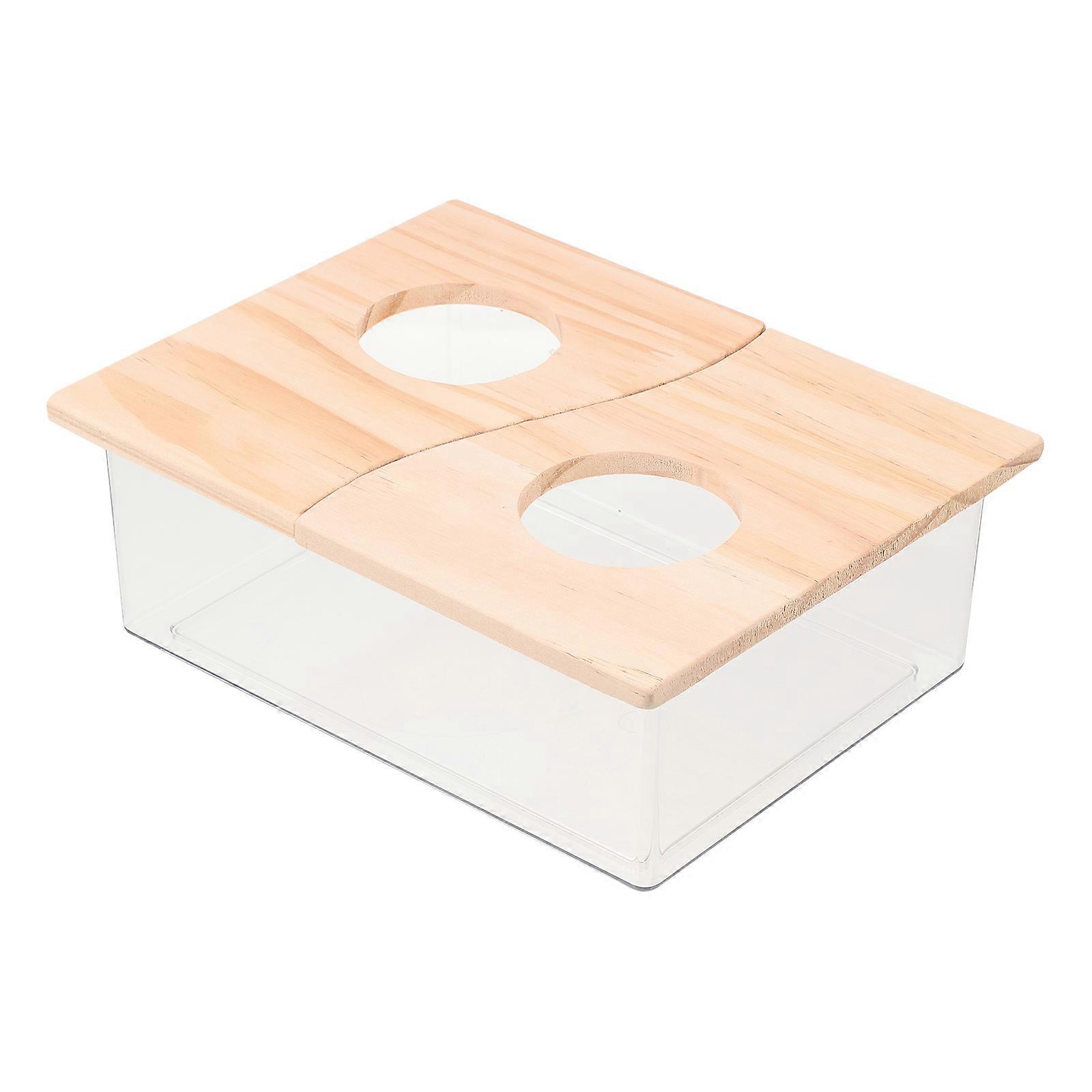 Hamster Sand Bath Container Acrylic Bathtub for Small Pets 5Pcs