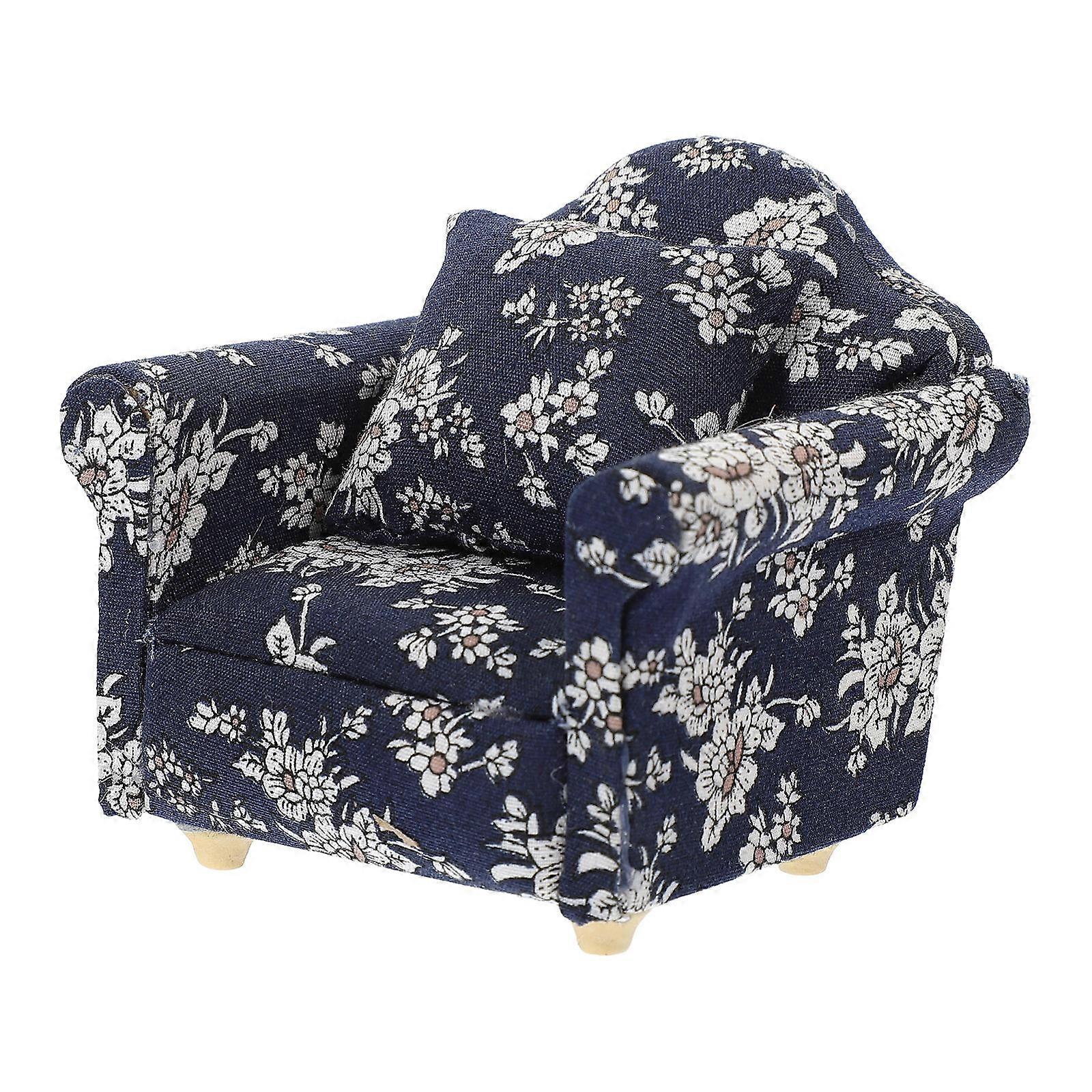 Hamster Nest Small Pet Sofa for Comfort 2Sets Navy Miniature Sofa Adorn