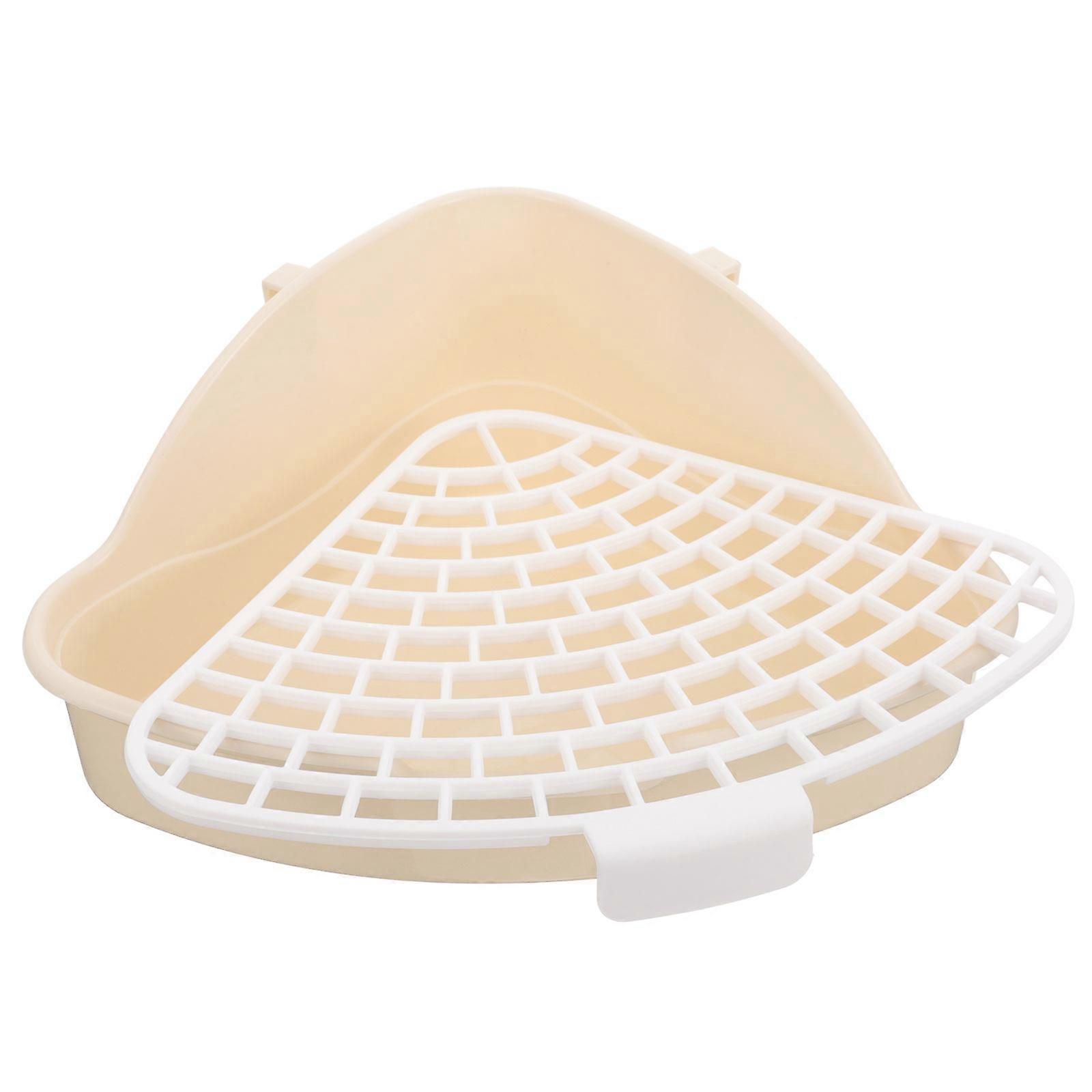 Corner Litter Box for Pets Triangle Shape with Splash Proof Edge 4Pcs