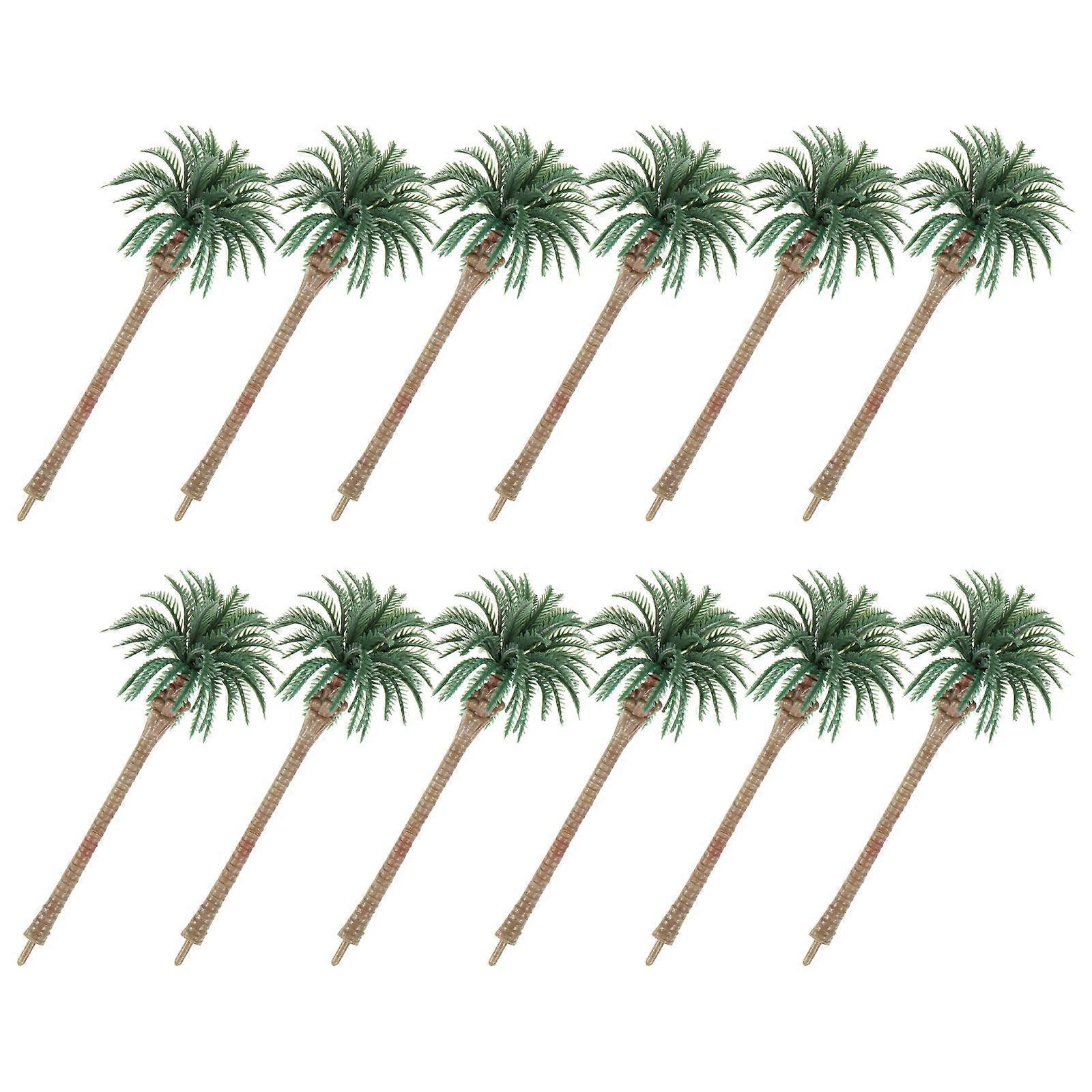 Tree Model Mini Trees for DIY Landscape Decoration 24Pcs Green Set