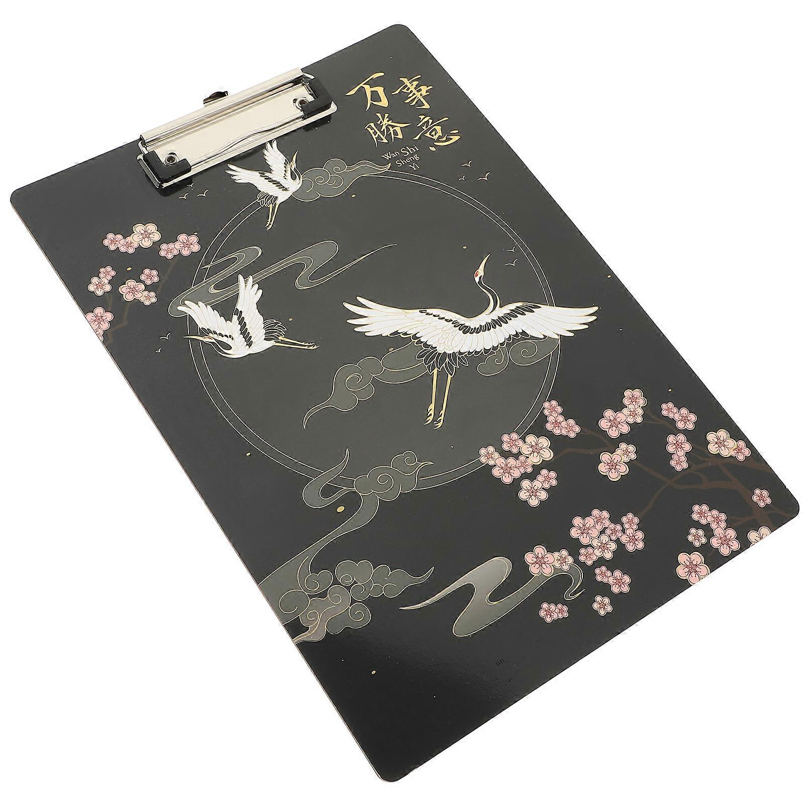 Clipboard Document Clipboard for Writing Board 2Pcs Black Acrylic
