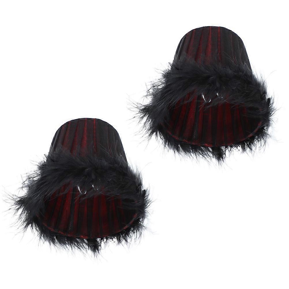 Multi Decorative Lampshade for Lamp Use 6Pcs Plume Lamp Covers