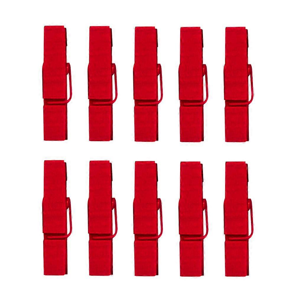 Mini Wooden Clips for Laundry Use 200Pcs Colored Red Clips