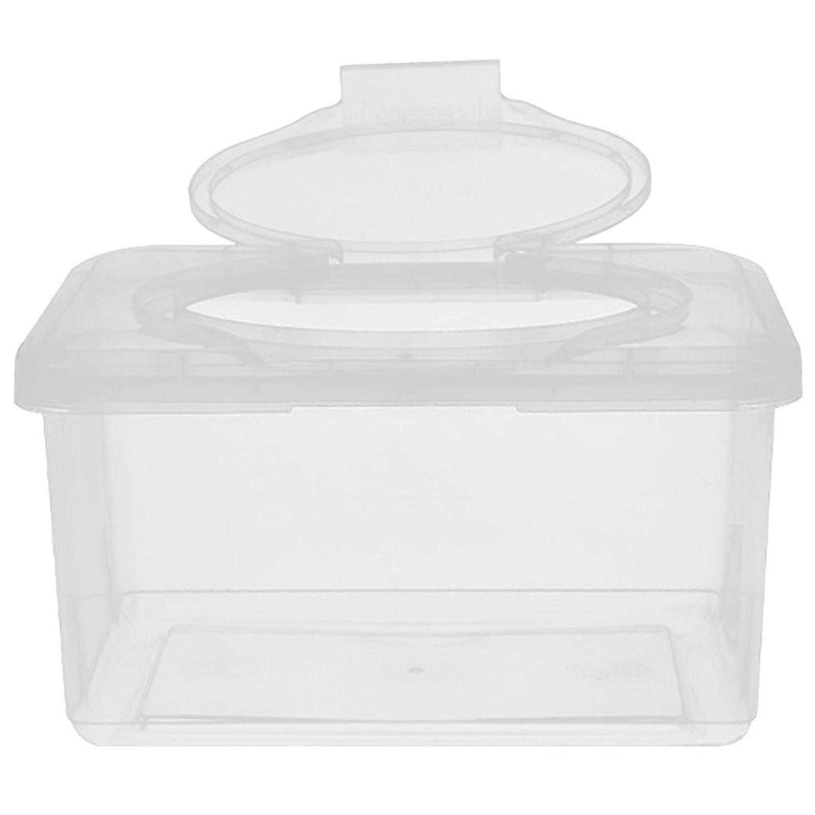 Wipes Dispenser 2Pcs Reusable Wipes Case Baby Wipes Container Nursery Home Decor Rectangular Transparent Storage