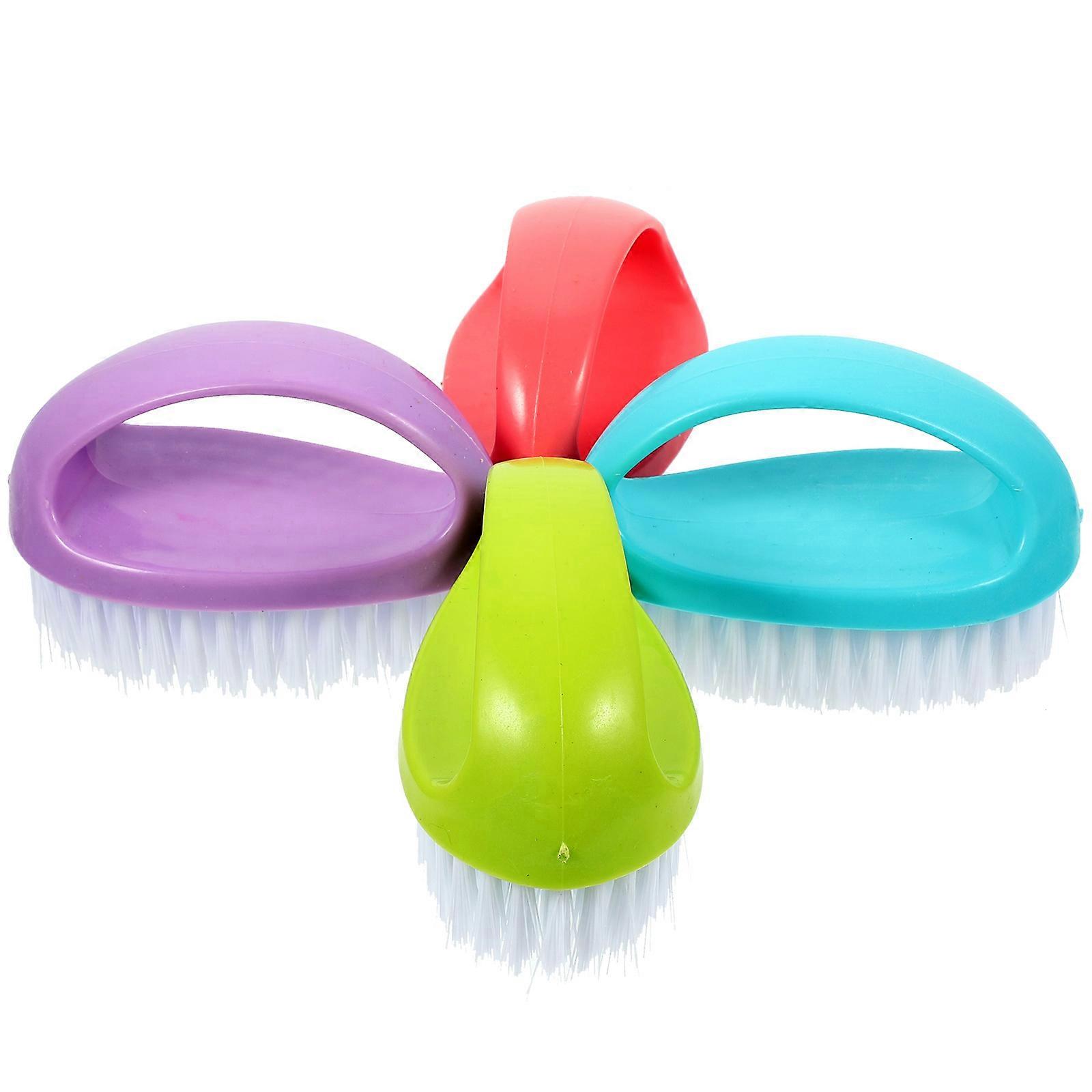 Multi Functional Cleaning Brush Set For Household Uses Assorted Color Daily Cleaning 4Pcs
