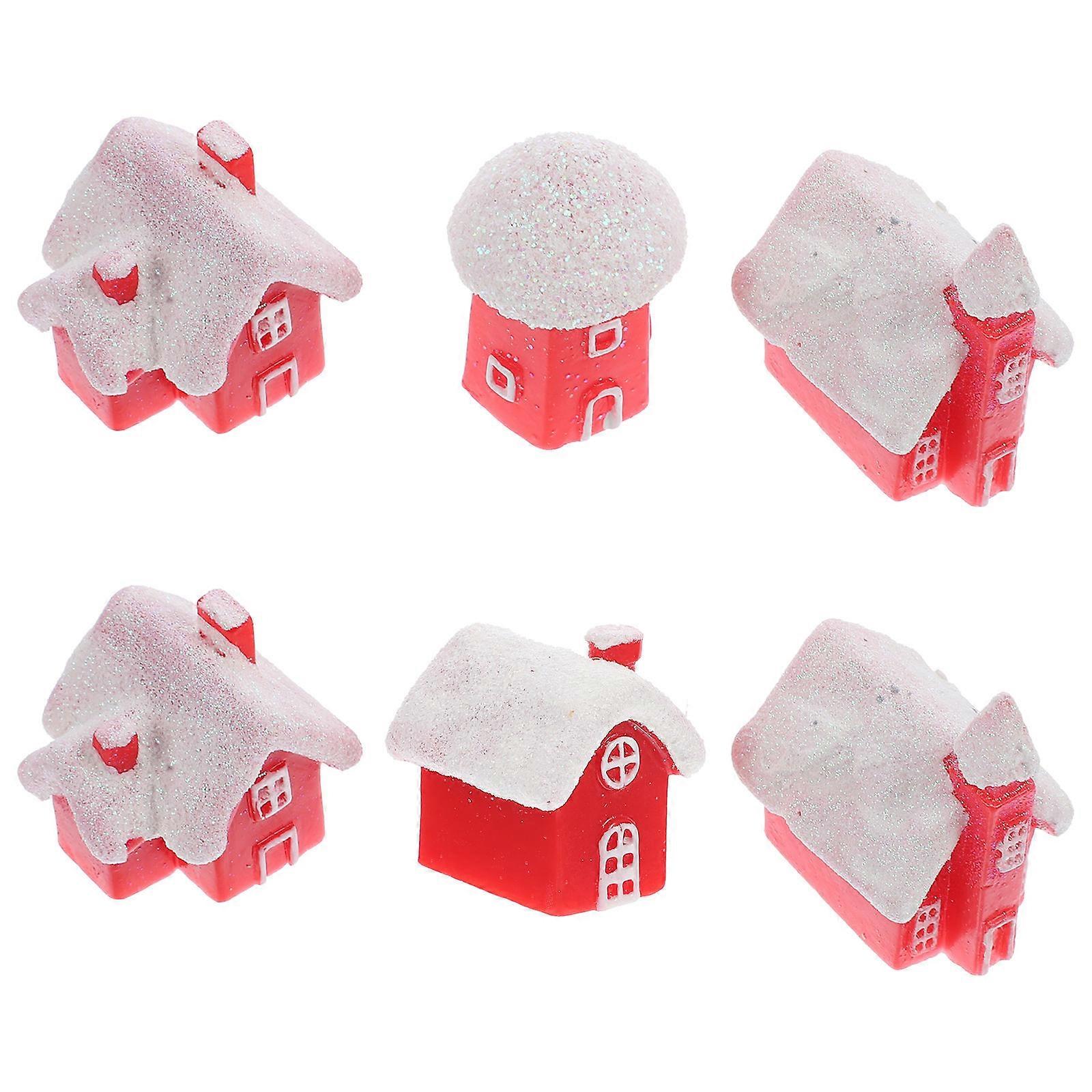 Lovely Resin Miniature Snow House Models 12 Pcs Ideal For Craft Lovers And Christmas Enthusiasts In Charming Design