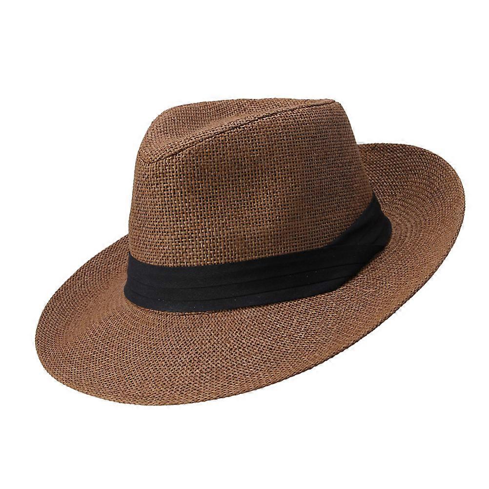 Sun Hat Foldable Hat Vacation Occasion Coffee for Men 1Pcs