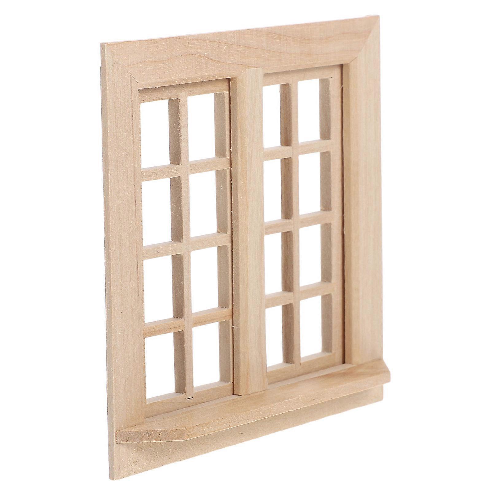 Miniature Window Model Wooden Window for Decor 5Pcs Mini House Gift