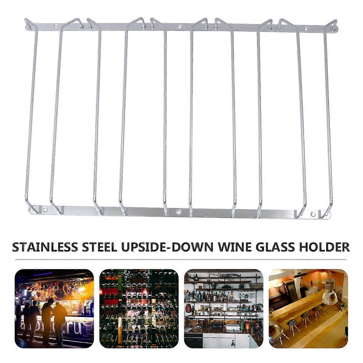 Beverage Rack Multi-Layers Wine Cups Holder Silver For Home Users 54x34cm Storage 1Pcs