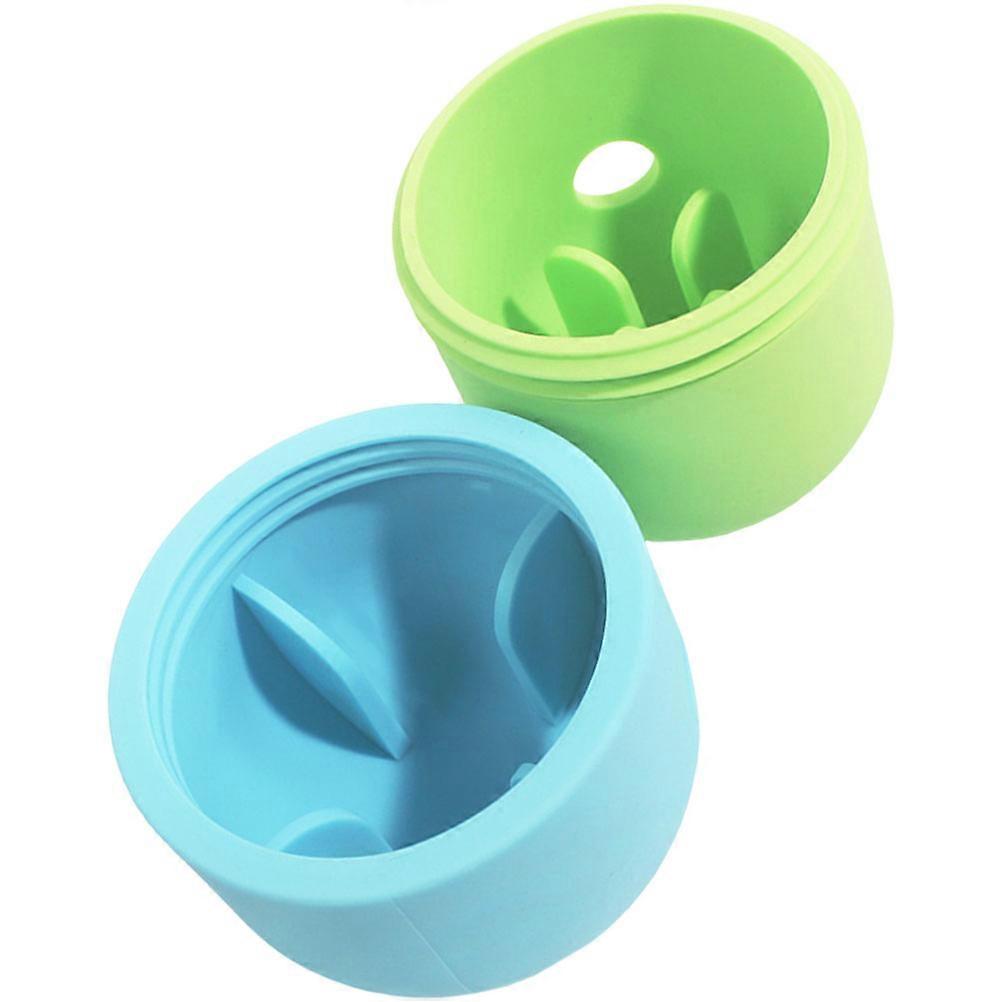 Pet Enrichment Indoor Interactive Cat Toy For Pet Training 3.14X3.14X4.60in Assorted Color Food Dispensing 2Pcs
