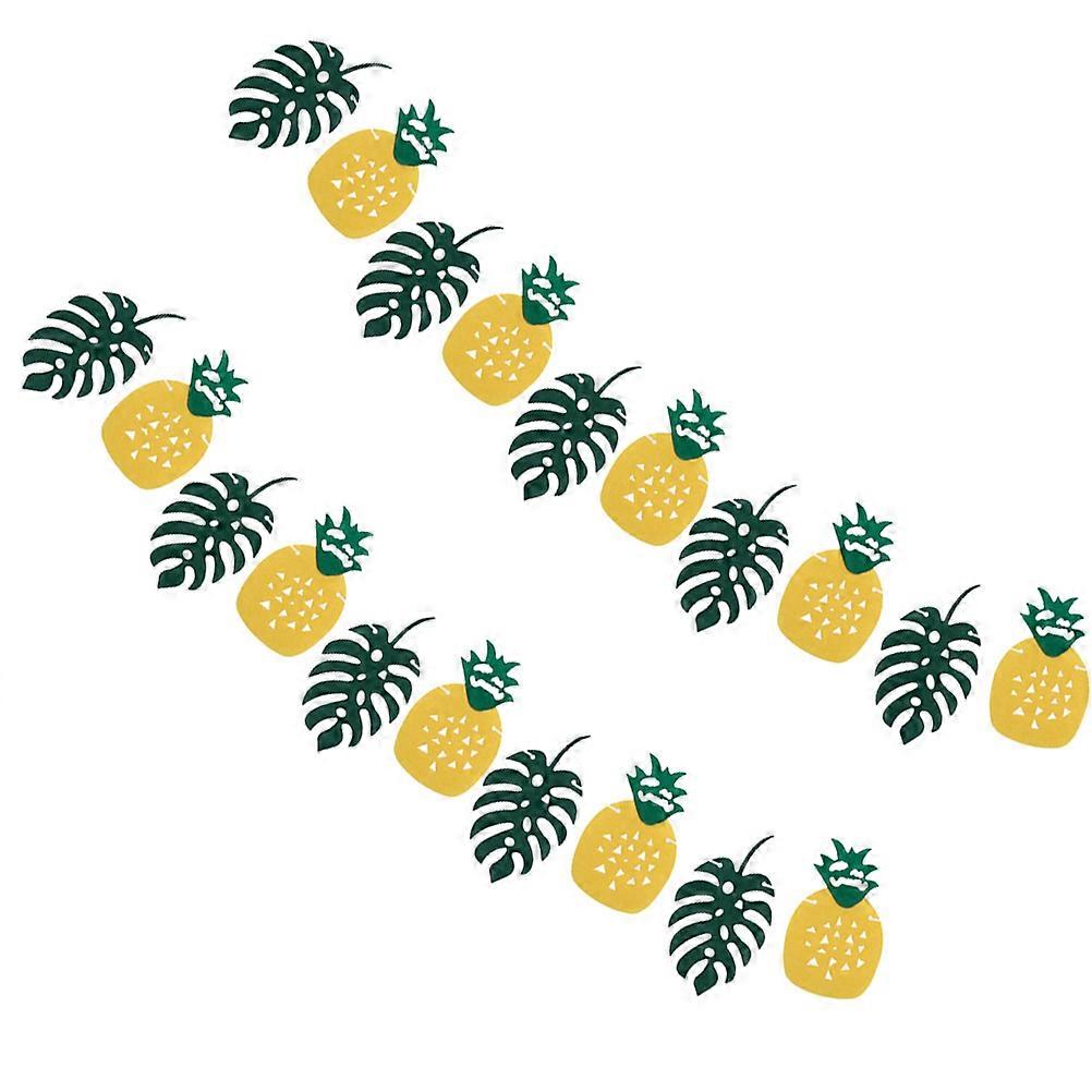 Pineapple Leaf Banner for Jungle Party Decorations 4Sets