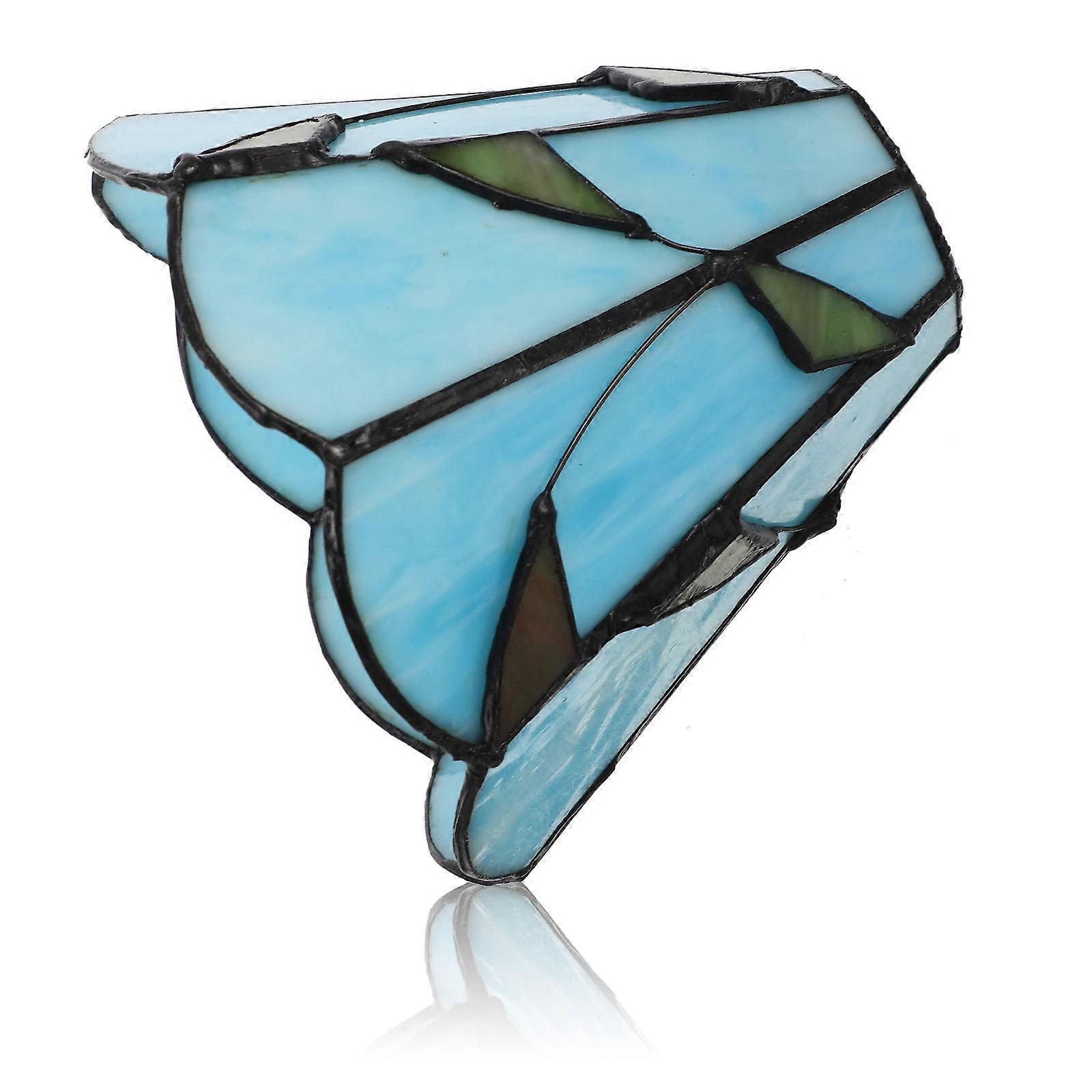 Sky-Blue Glass Shade Replacement for Wall Sconce Light Cover 3Pcs