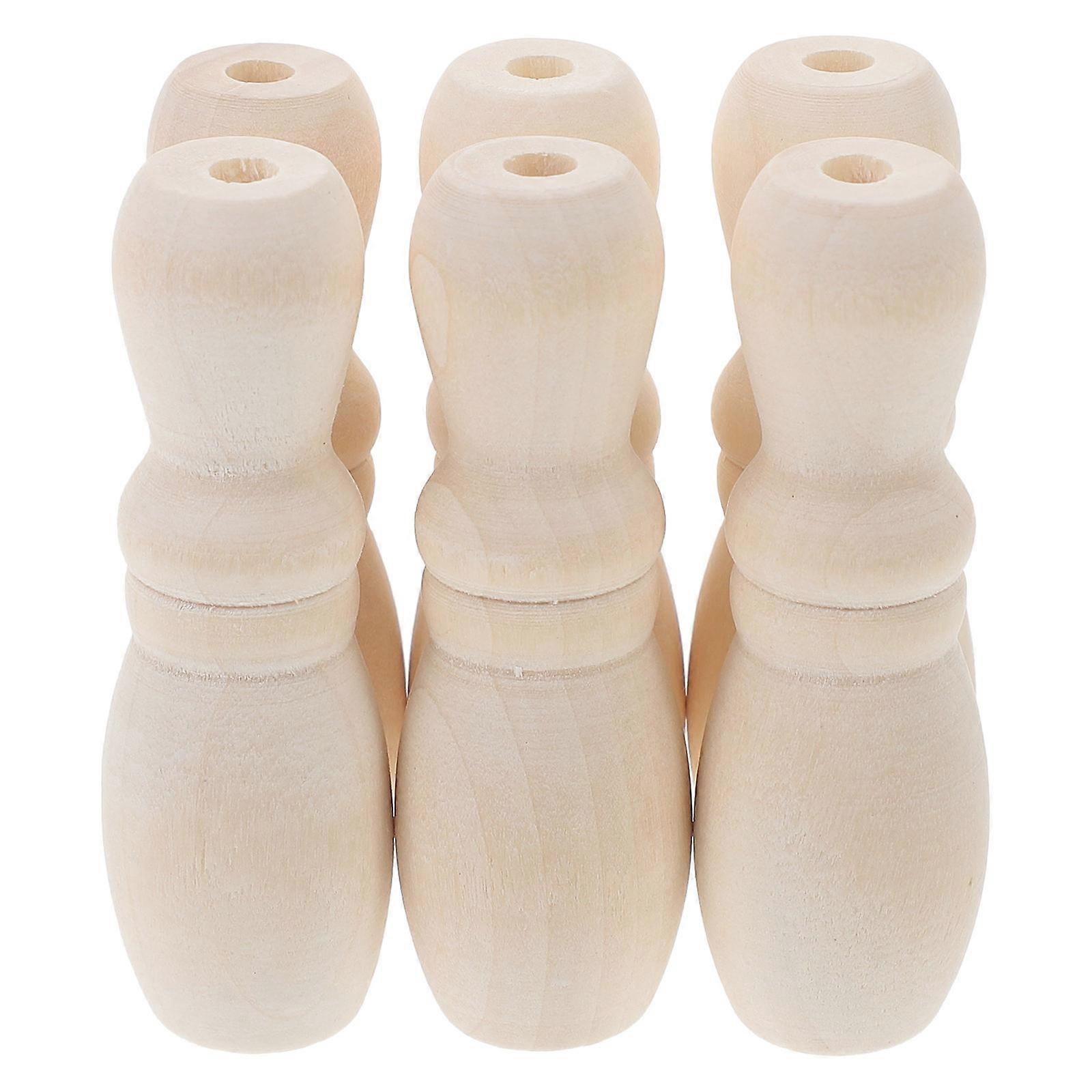Blind Pull Knob 12 Pcs Beige Wood Pendant For Ceiling Fan Pull Cord Interior Decoration Functional Pull Cord