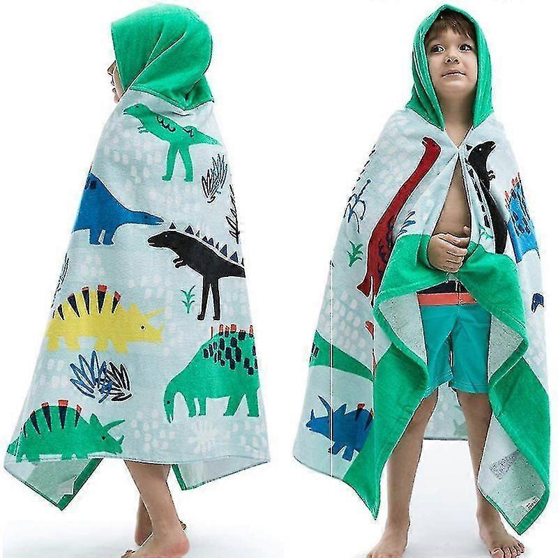 Minglan Beach Bath Towel With Hood-24*47-dinosaur