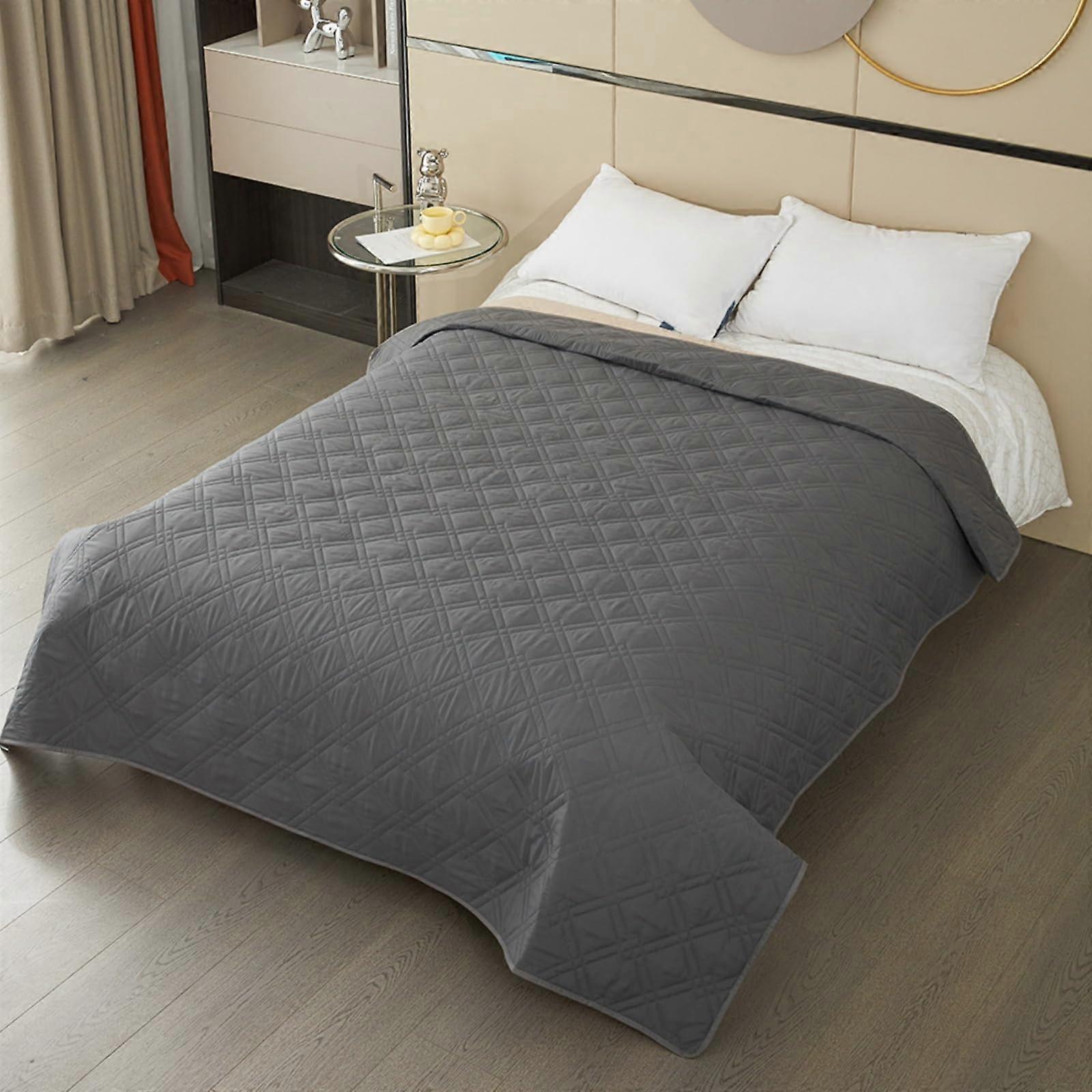 Washable Incontinence Bed Pads 130x210cm LX13 Dark Gray, Machine Washable, Reusable, Wheelchair Car Sofa Compatible