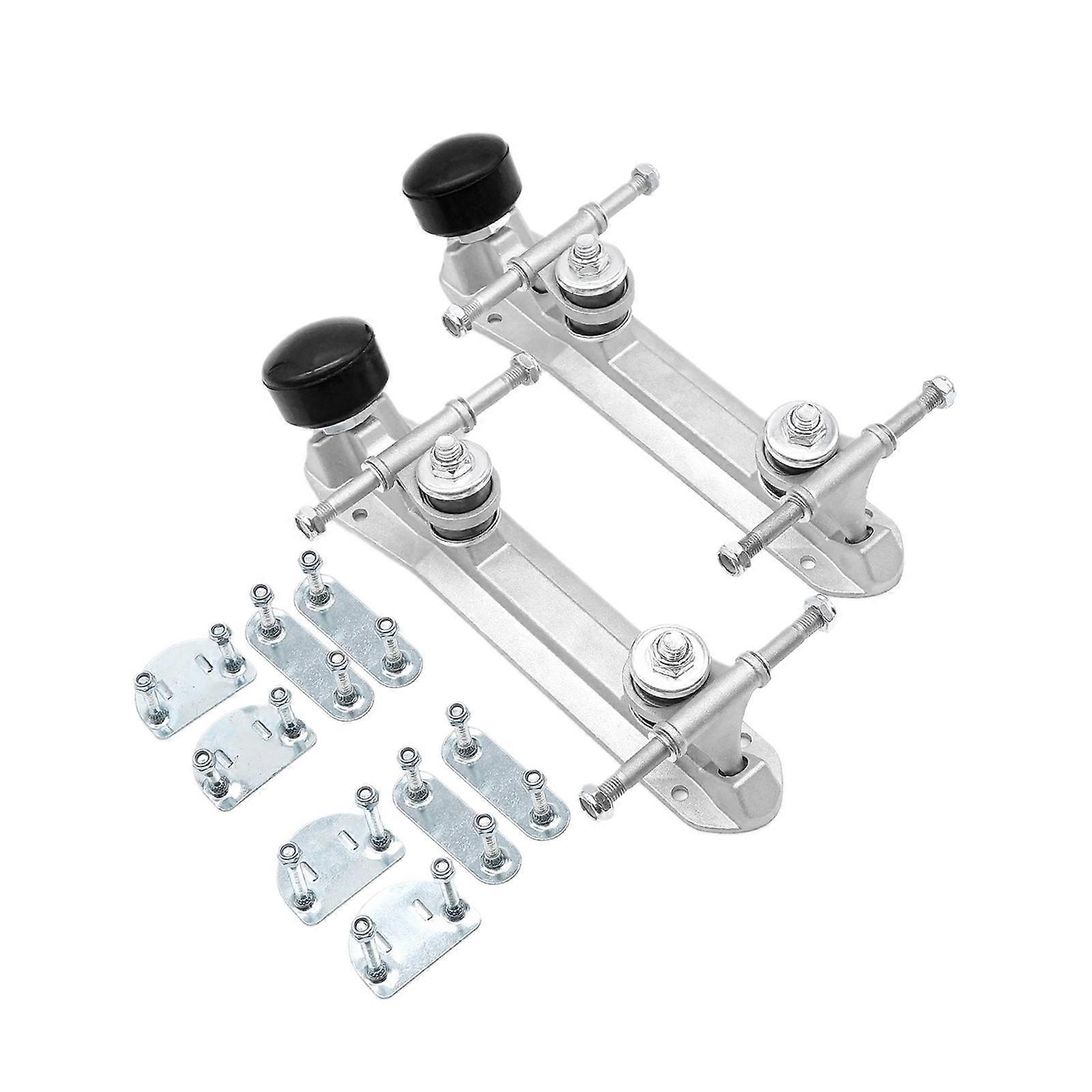 1 Pair Roller Skate Base Shock Absorber Double Row Roller Skate Base Bracket 25.35cm