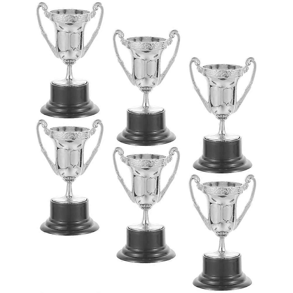 Small Trophy Plastic Trophy Prop for Stage Performance 30Pcs Silver Ornament