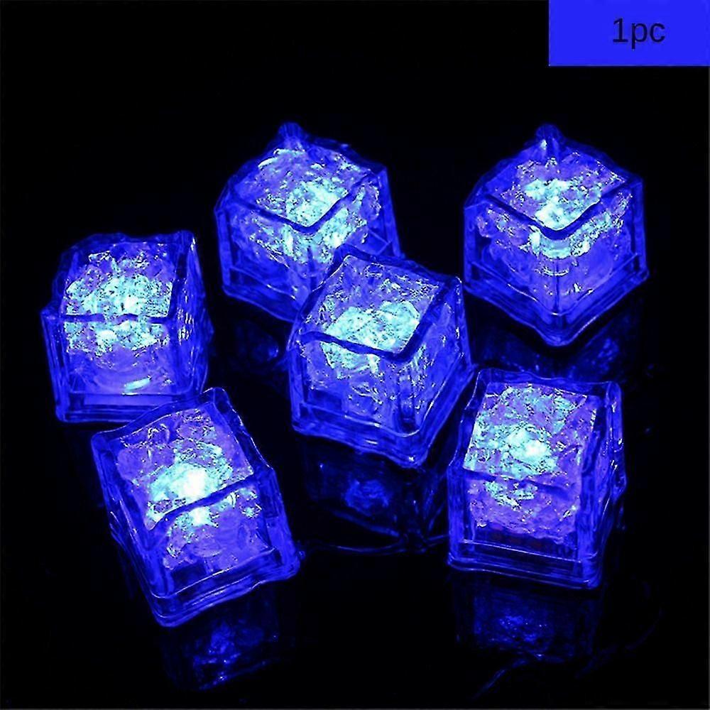 1PC Waterproof LED Ice-Cube Colorful Quick Flashing Glow in the Dark Light Up for Bar Club Drinking Party Decoration