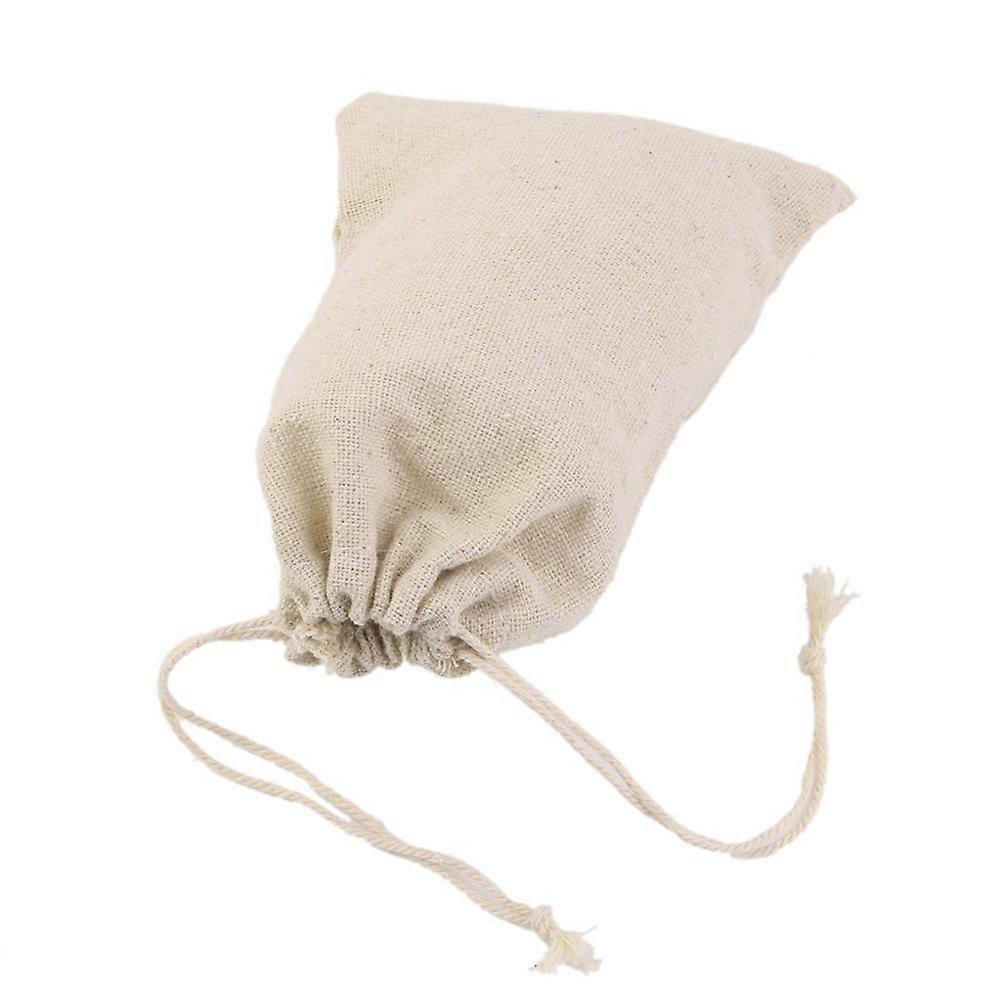Beige Linen Jute Gift Bags for Loading Stuff 10Pcs Drawstring Sack Bags