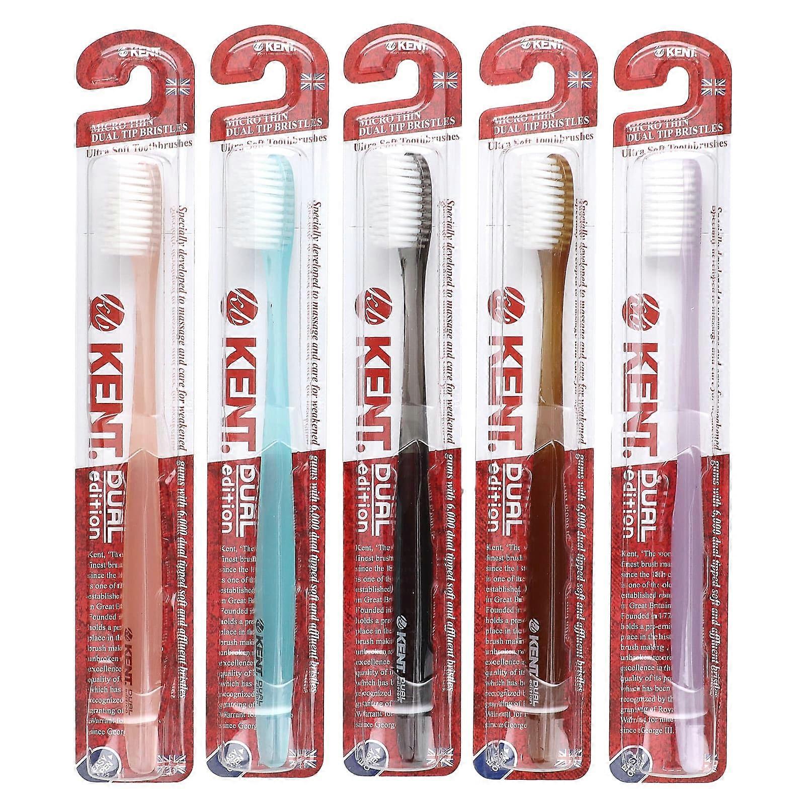 Ultra Soft Toothbrushes, Dual Edition, 5 Toothbrushes