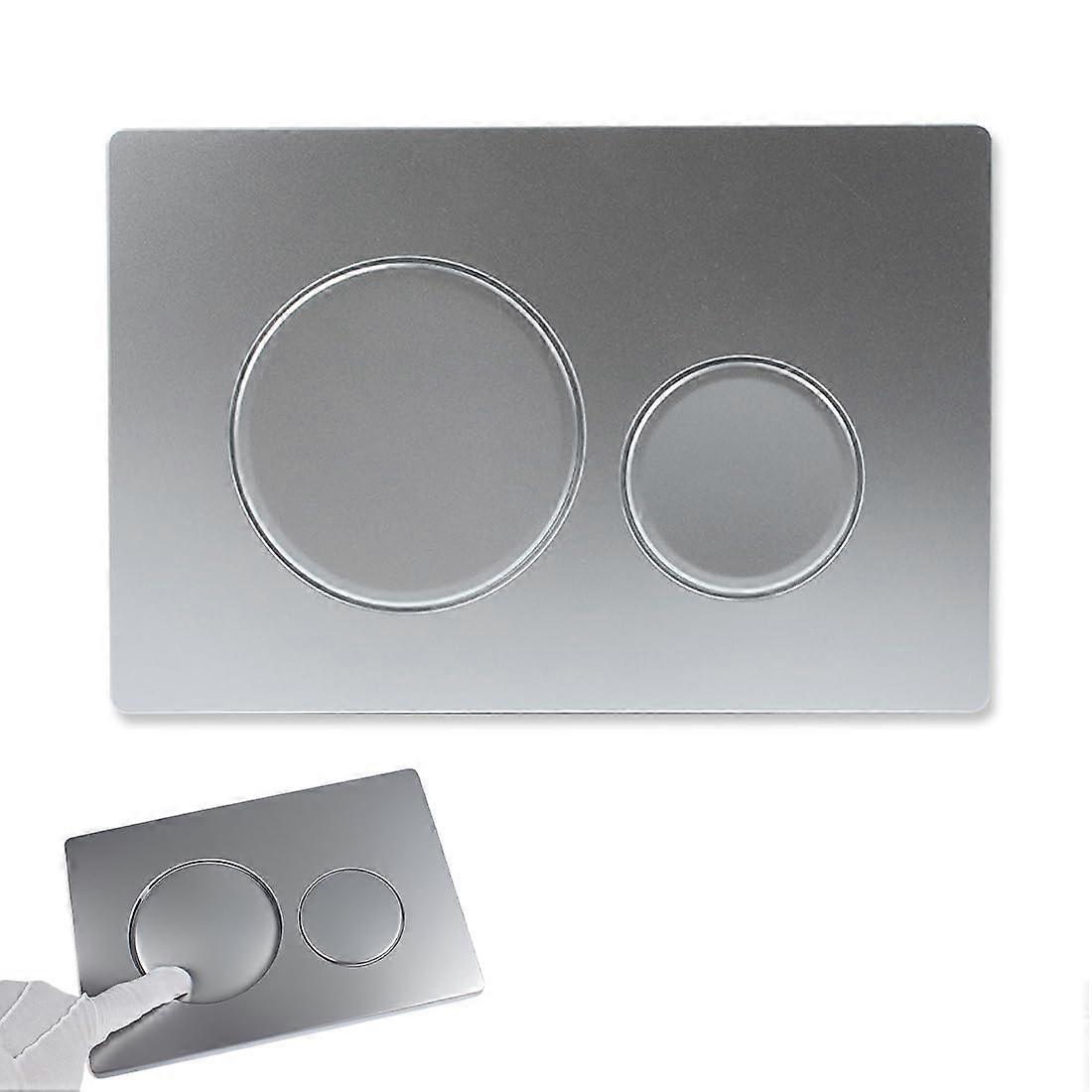 Tank Panel For Hidden Tank Panel, 1 Piece, Gloss Chrome Dual Flush Push Button Plate, Toilet Flush Plate Argent