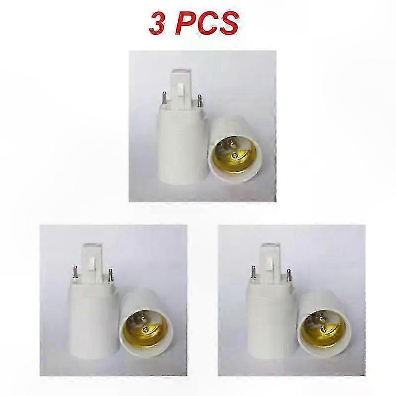 G24 to E27 Socket Adapter Converter for Screw Lamp Bulb Holder, White Base, 1/3/5/10 Pack