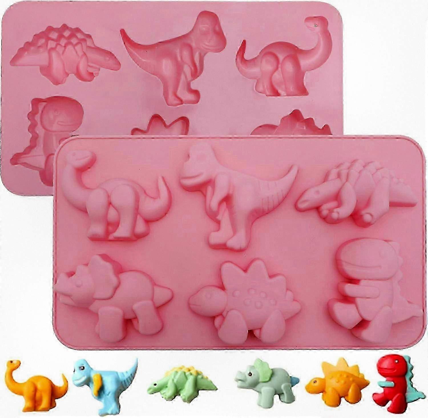 Dinosaur-Shaped Jelly Molds for Babies, Cute Dino Animal Food Molding Tools for Creating Cupcakes, Cookies, Crayons, and Puddings for Childr