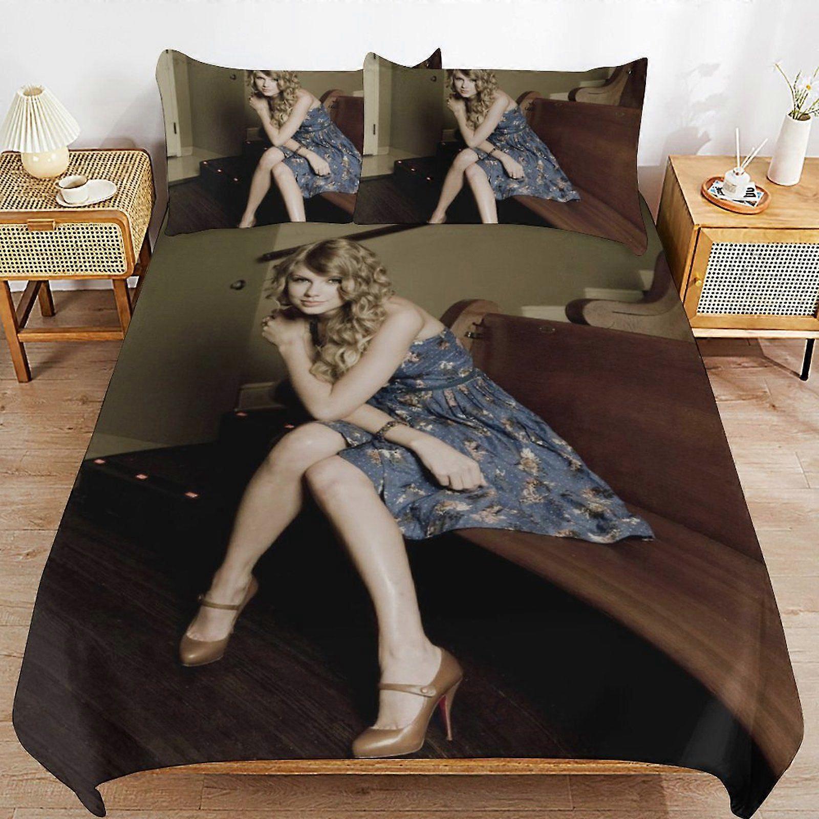 w112 Taylor Swift Machine Washable Easy Zip Soft Bedding Support Consistent Layer Duvet Cover Sets Choice m112