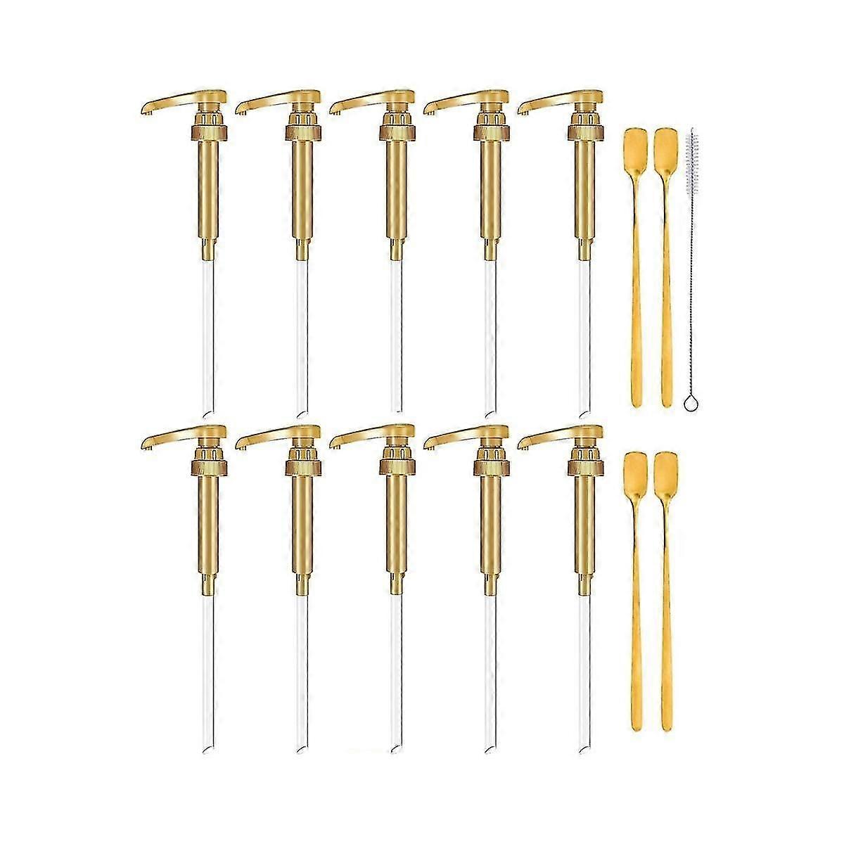 10st kaffesirap pump dispenser, passar 750ml kaffe smakämnen sirap flaskor, passar hem kaffebar d