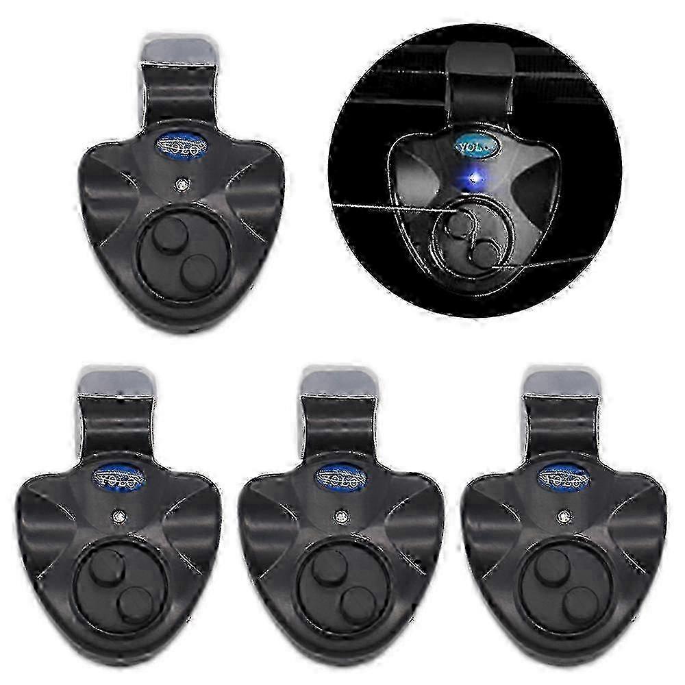 4pcs Electronic Fishing Bite Alarm with Sound & LED Lights Indicator