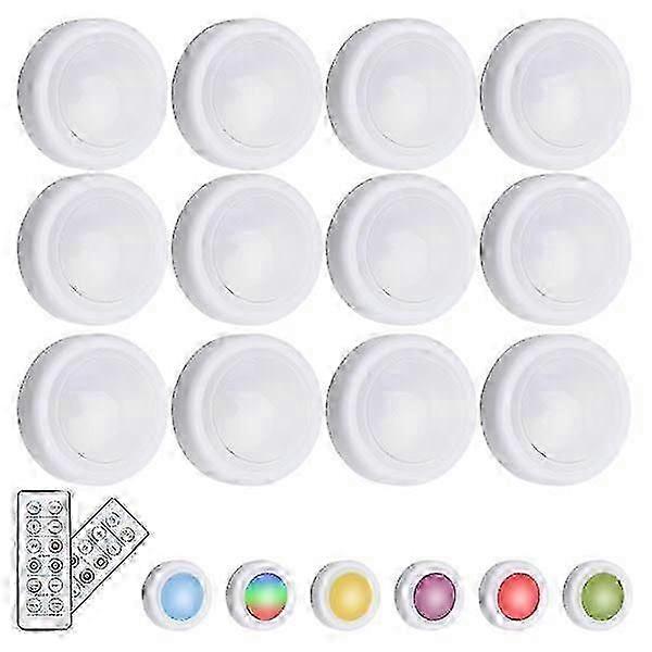 LED spotlights with remote control - Wireless MultiColor 12-pack