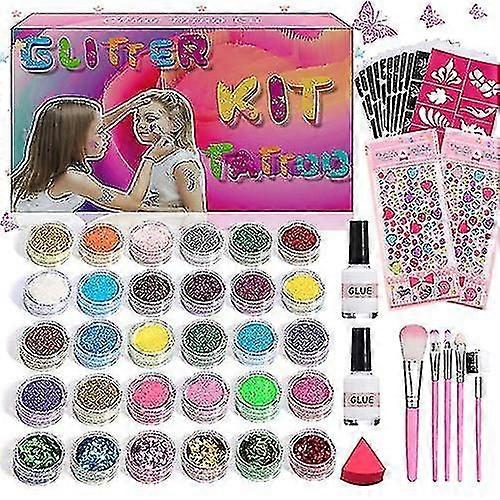153 Pattern Glitter Tattoo Set