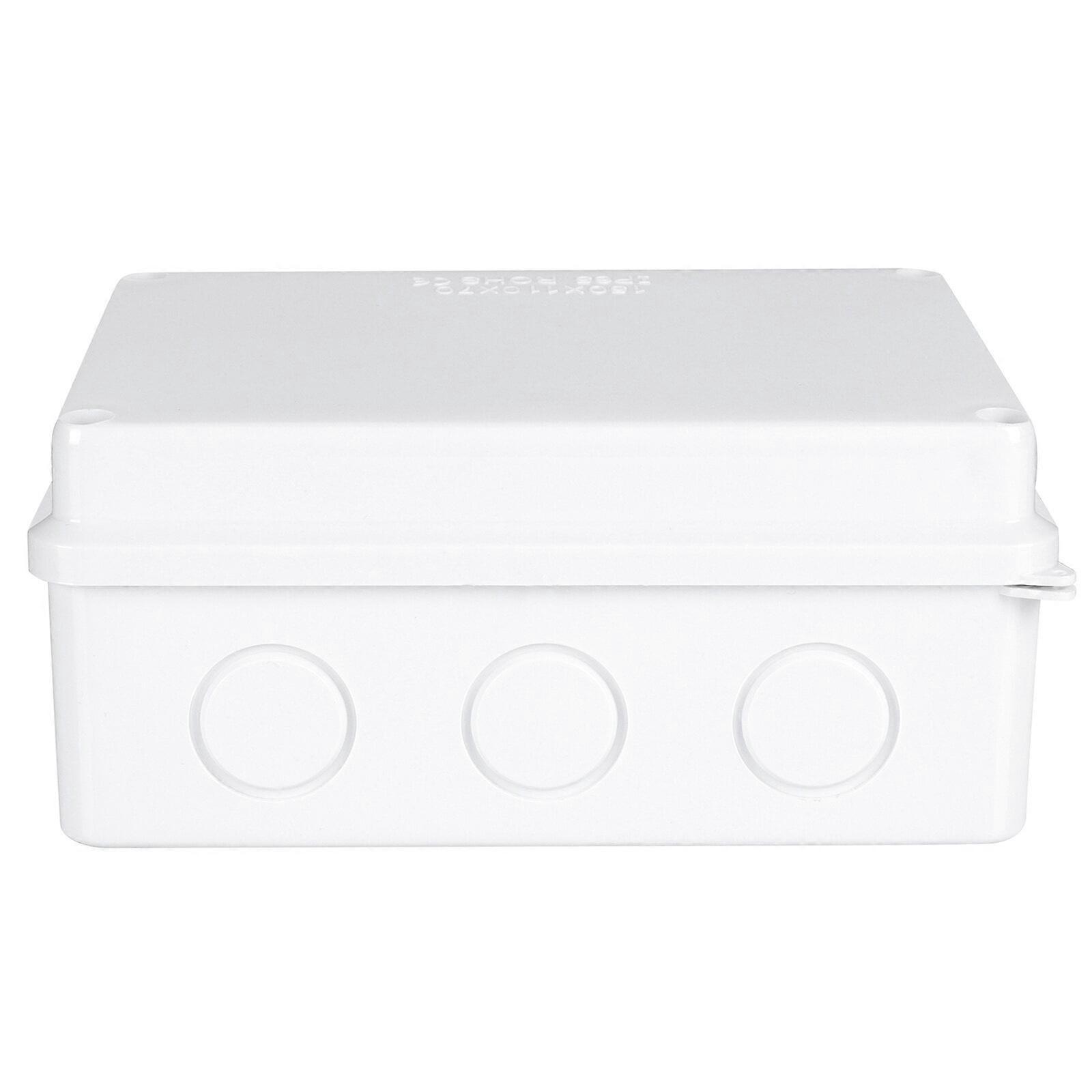 Electric Junction Box Weatherproof Electrical Cable Protective Device Connection Boxes Outdoor White Abs