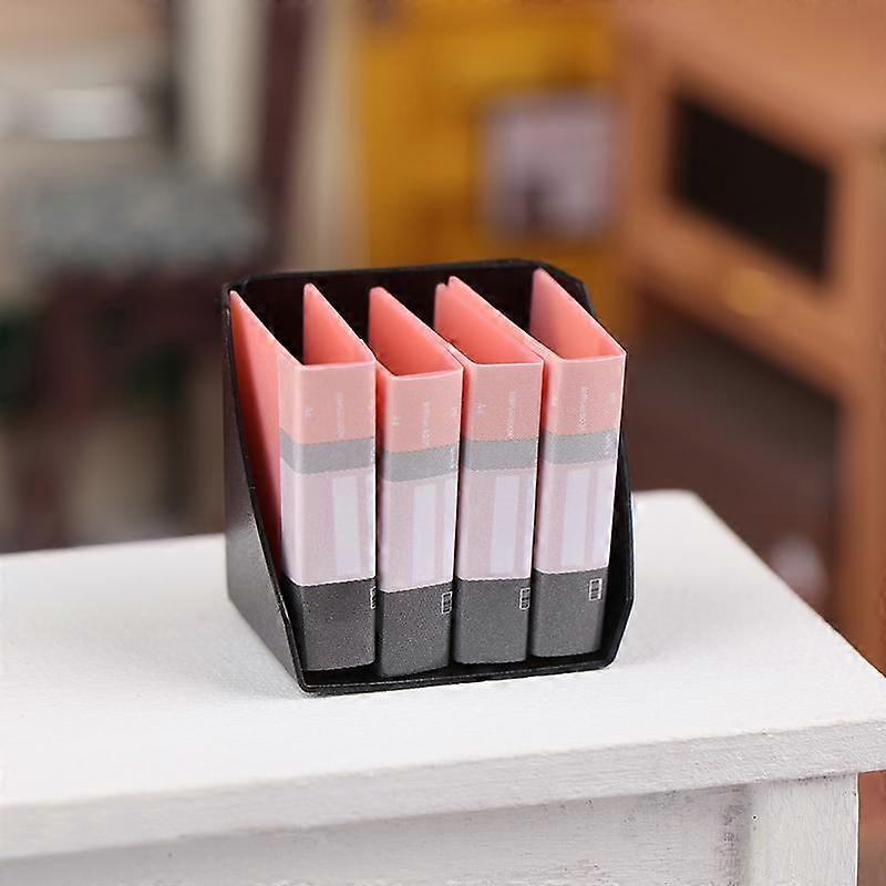 1 Set Mini Writing Board Clip Notebook File Folder Stationery Board Toys Office Desk Simulation Folder Model Dollhouse Parts